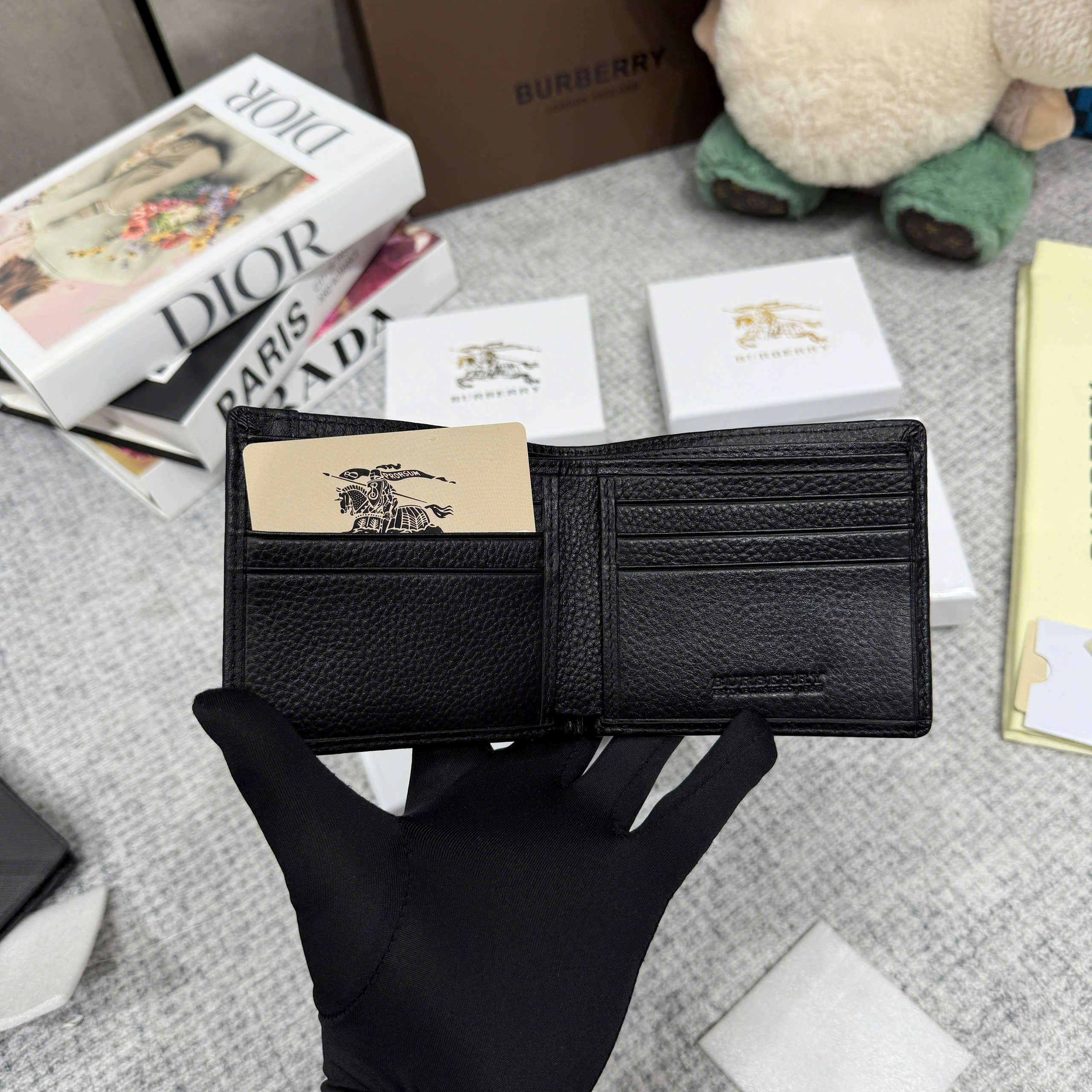 Ví ngắn gấp Burberry BBR các mẫu Like Auth fullbox túi thẻ phụ kiện PLD