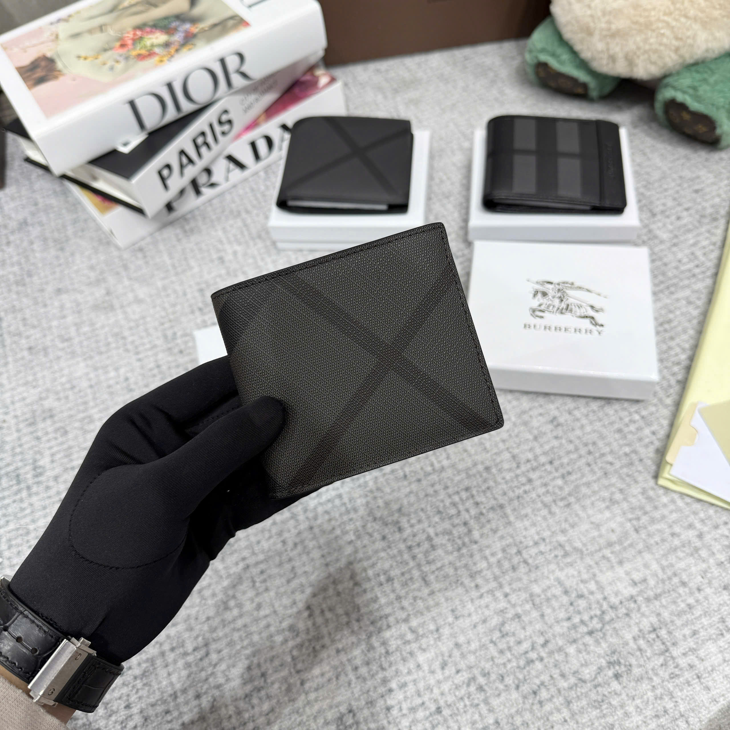 Ví ngắn gấp Burberry BBR các mẫu Like Auth fullbox túi thẻ phụ kiện PLD