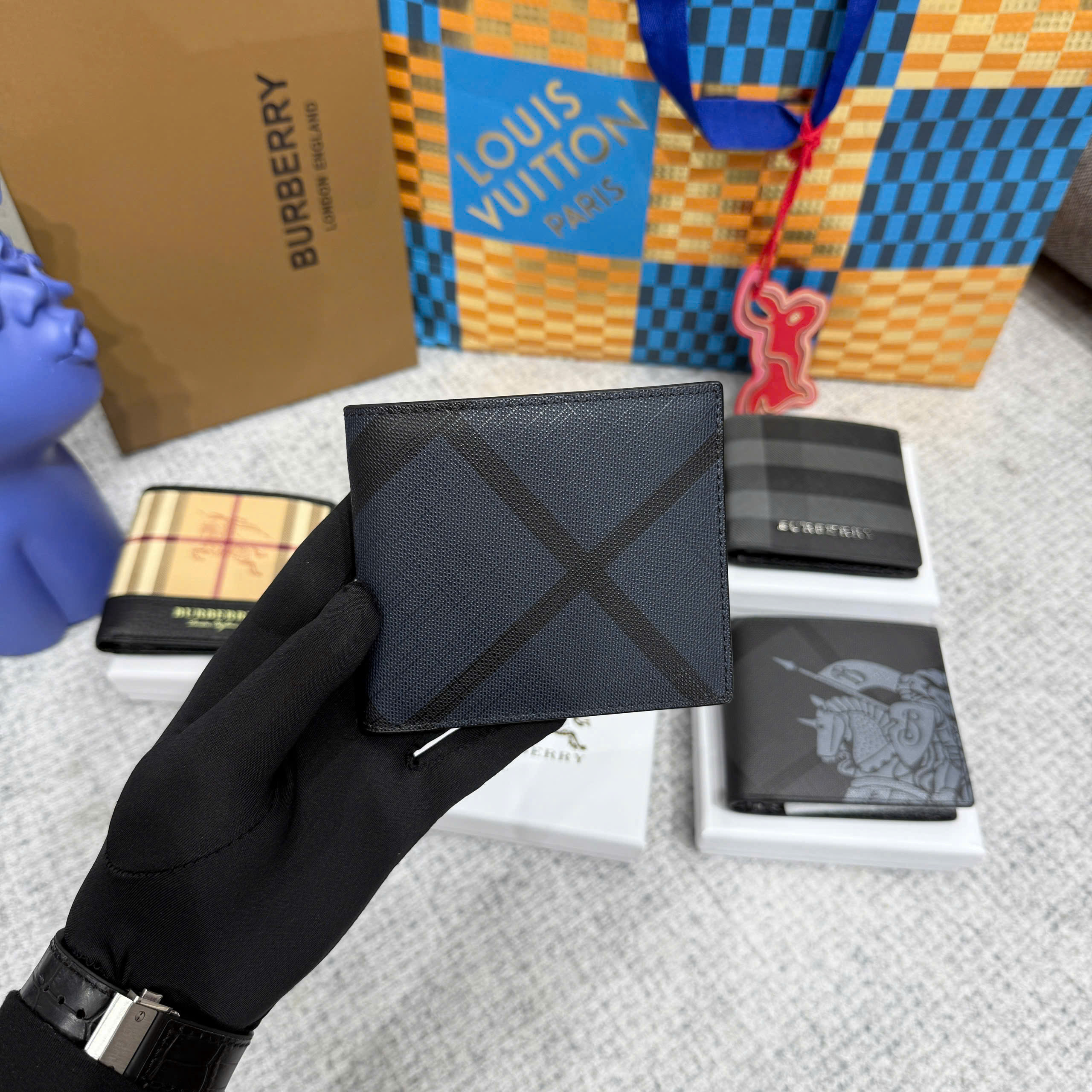 Ví ngắn gấp Burberry BBR các mẫu Like Auth fullbox túi thẻ phụ kiện PLD