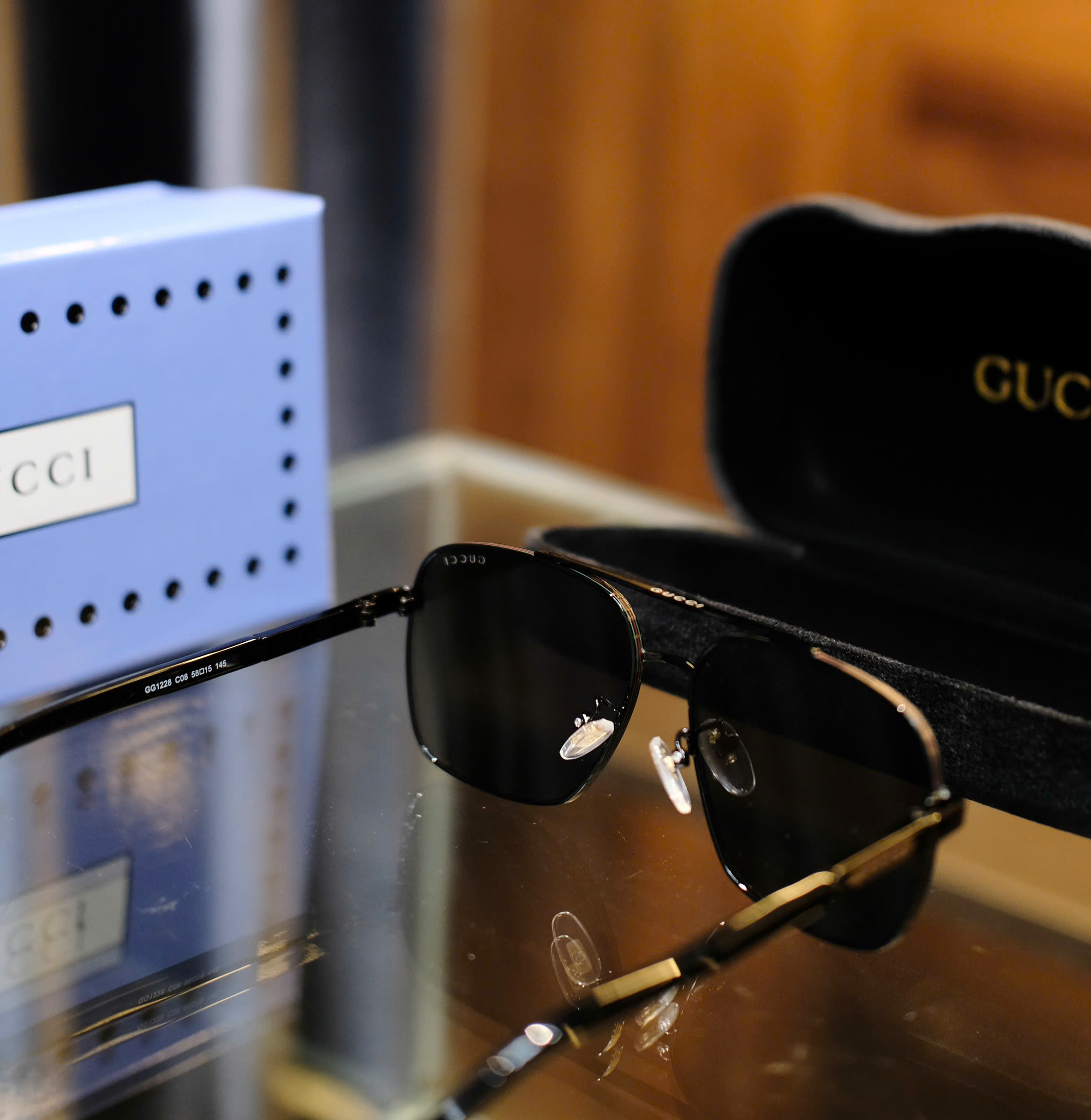 Kính mắt thời trang Gucci GC Đen gọng kim loại Like Auth on web fullbox DDT