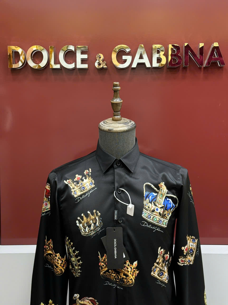 Áo sơ mi dài tay Dolce Gabbana DG họa tiết vương miện các mẫu Like Auth on web LK