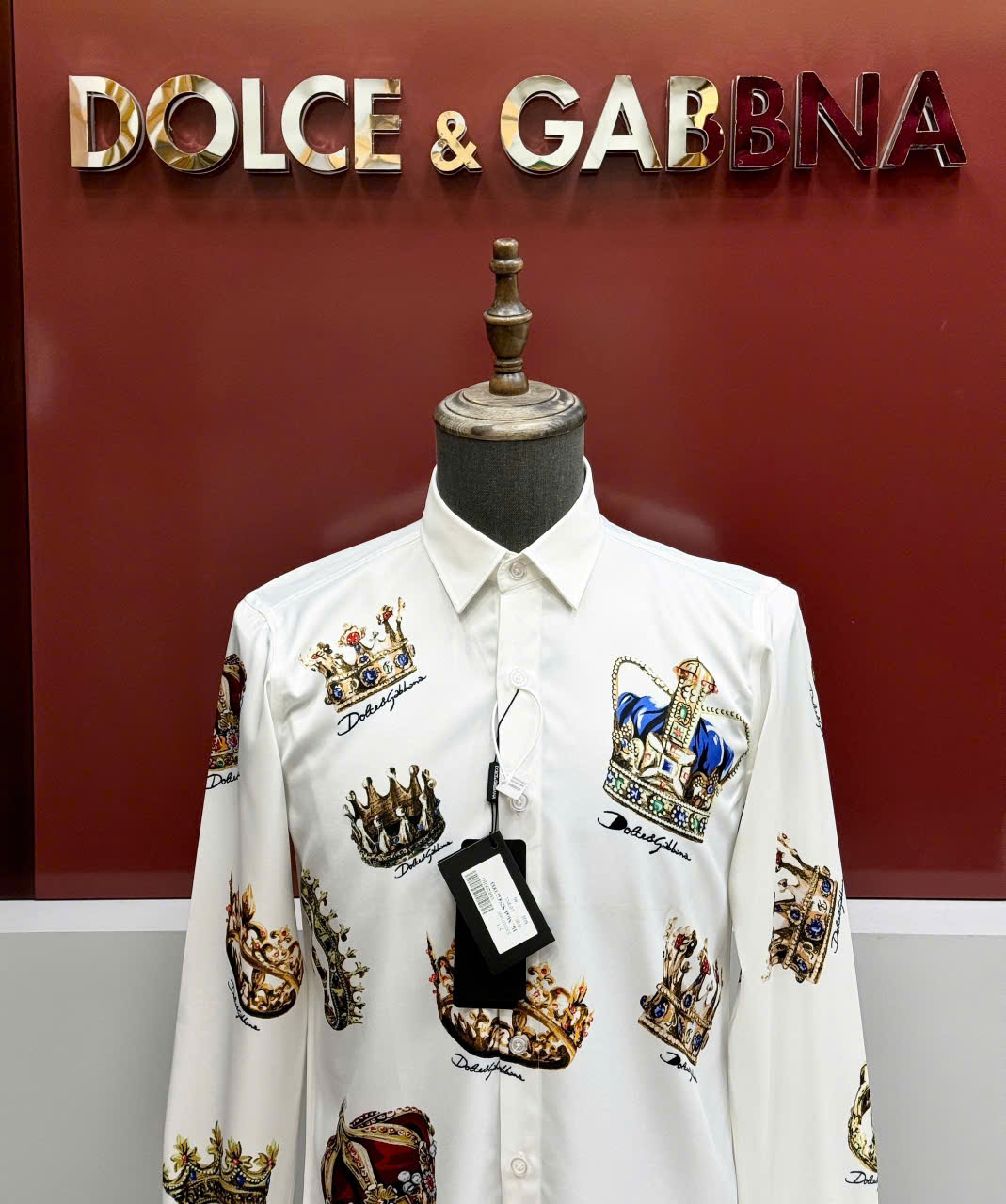 Áo sơ mi dài tay Dolce Gabbana DG họa tiết vương miện các mẫu Like Auth on web LK