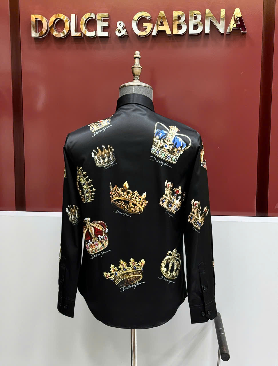 Áo sơ mi dài tay Dolce Gabbana DG họa tiết vương miện các mẫu Like Auth on web LK