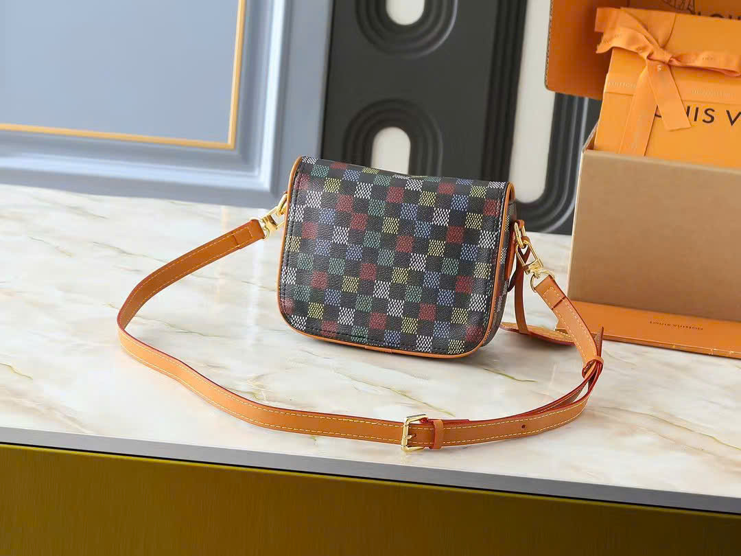 Túi đeo chéo Louis Vuitton LV Nâu họa tiết caro màu size 20x17x7cm Like Auth on web fullbox bill thẻ PLD
