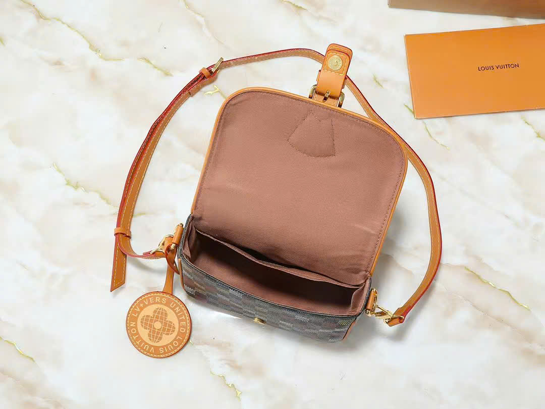 Túi đeo chéo Louis Vuitton LV Nâu họa tiết caro màu size 20x17x7cm Like Auth on web fullbox bill thẻ PLD