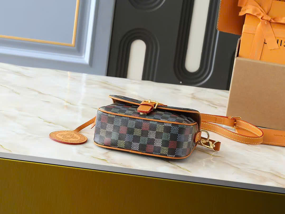 Túi đeo chéo Louis Vuitton LV Nâu họa tiết caro màu size 20x17x7cm Like Auth on web fullbox bill thẻ PLD