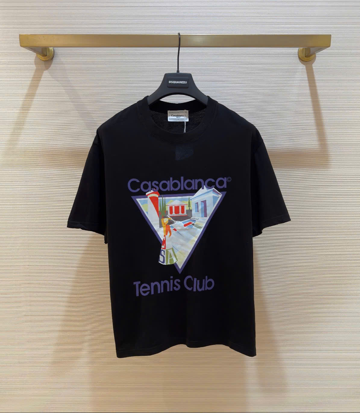 Áo phông T-shirt Casablanca họa tiết tam giác ngực Like Auth on web DDT