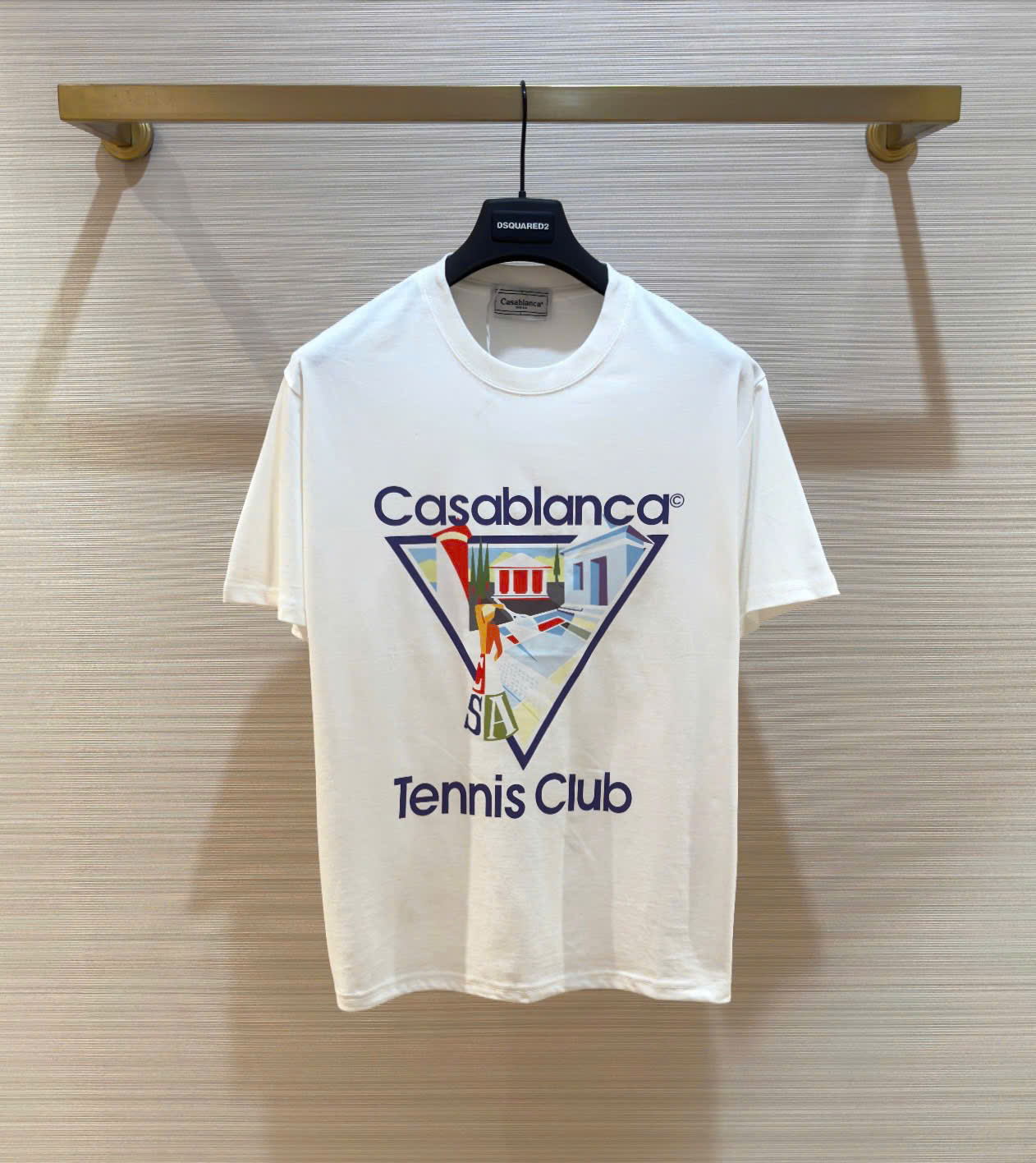 Áo phông T-shirt Casablanca họa tiết tam giác ngực Like Auth on web DDT