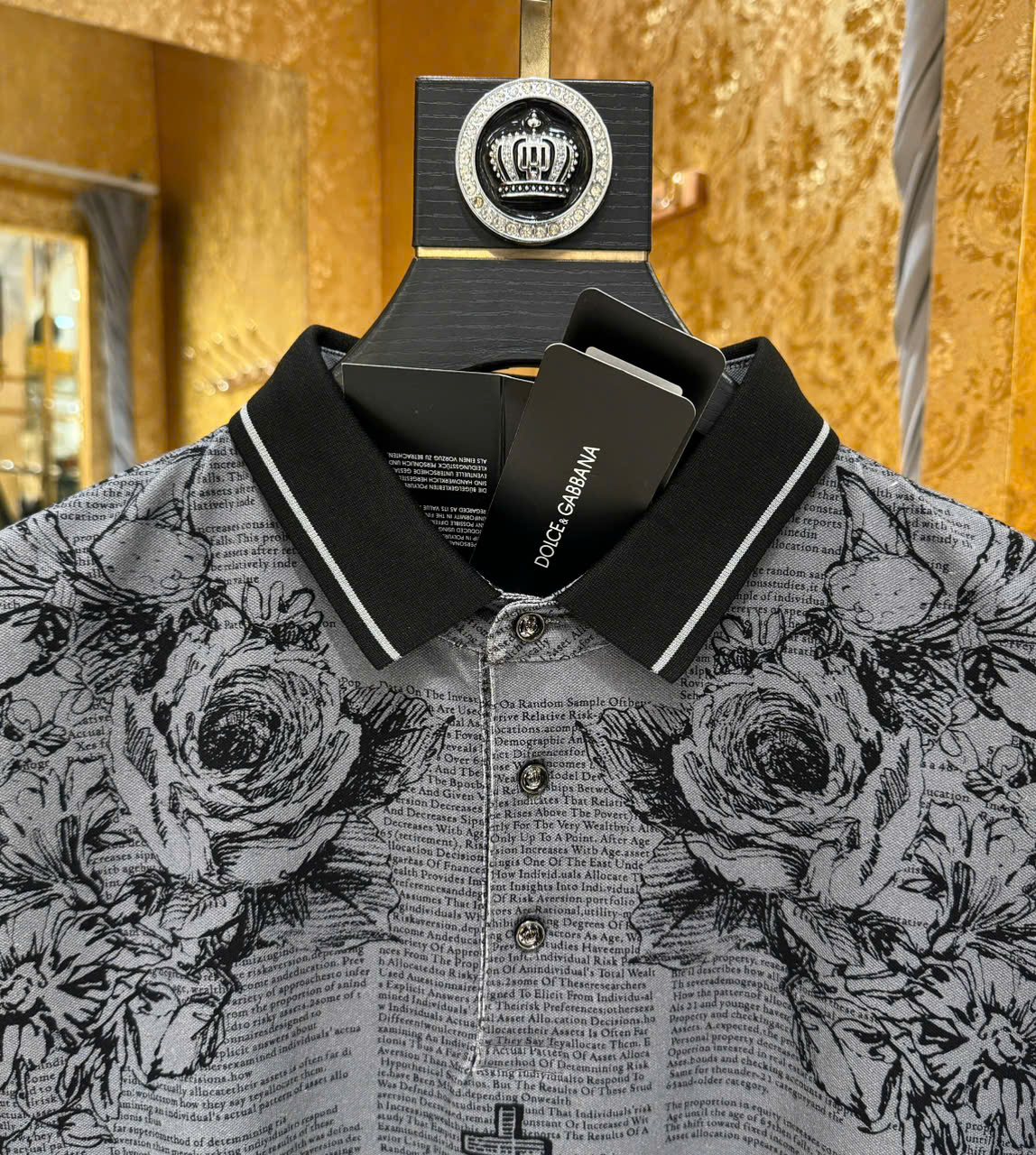 Áo polo Dolce Gabbana DG họa tiết vương miện King Like Auth 1-1 on web CD