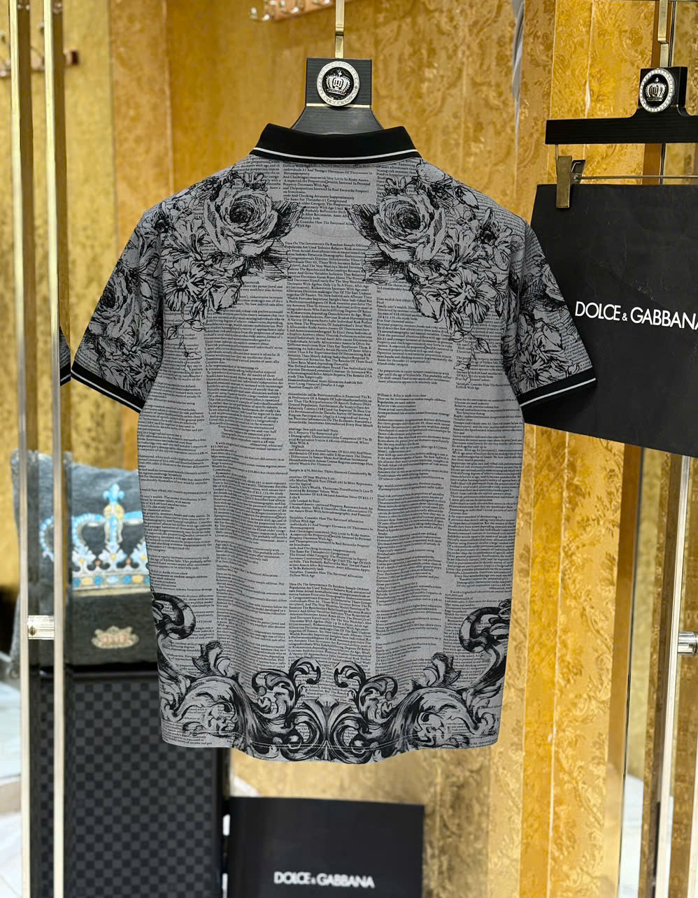 Áo polo Dolce Gabbana DG họa tiết vương miện King Like Auth 1-1 on web CD