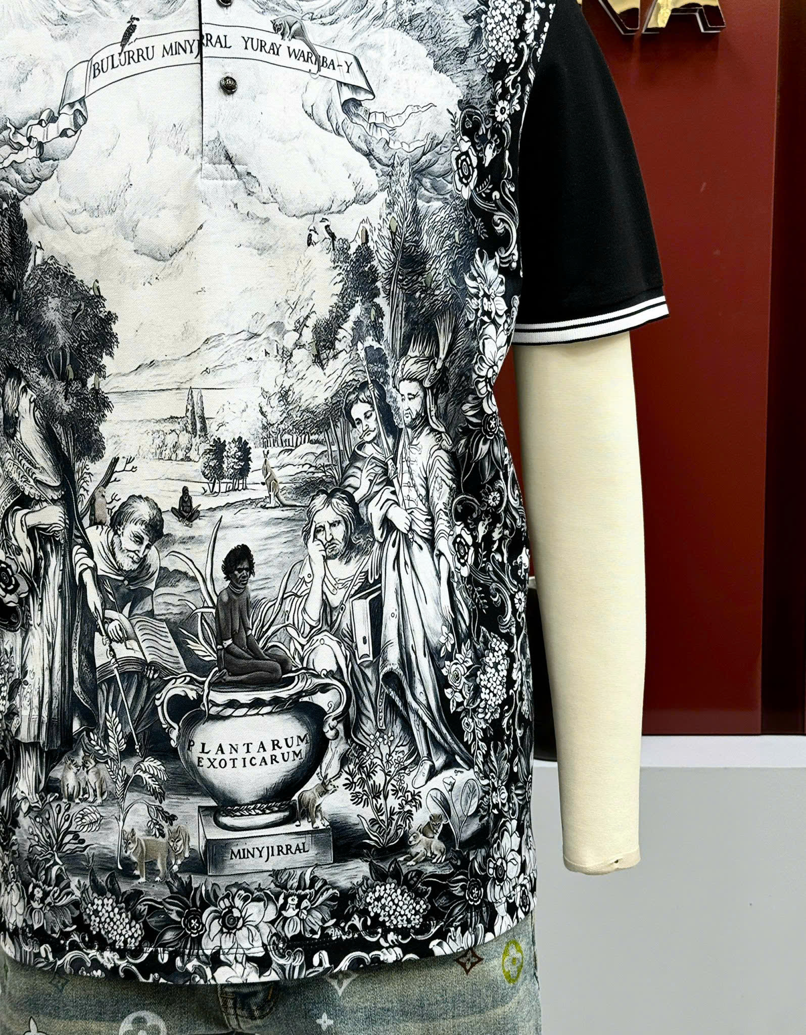 Áo polo Dolce Gabbana DG họa tiết 3D Đen Trắng Like Auth 1-1 on web CD