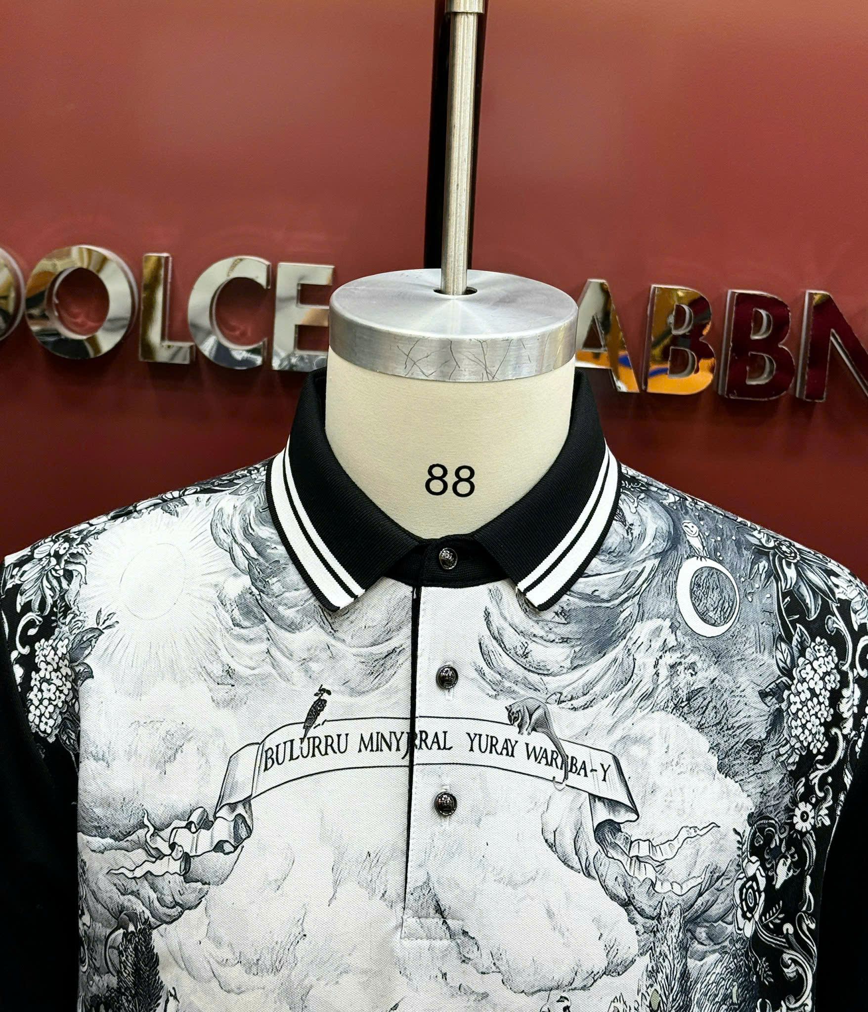 Áo polo Dolce Gabbana DG họa tiết 3D Đen Trắng Like Auth 1-1 on web CD