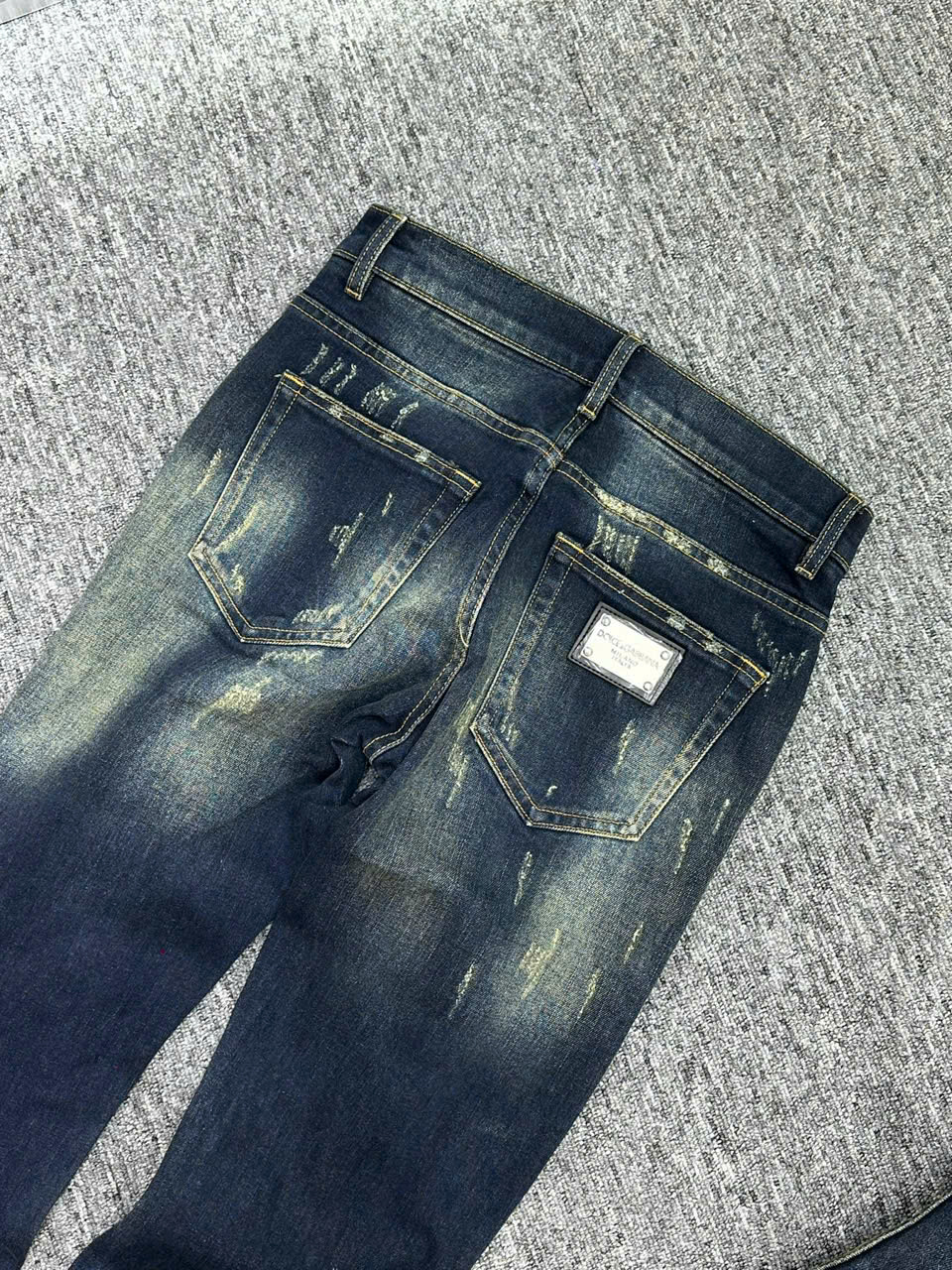 Quần Jean Dolce Gabbana DG Xanh rách xước mài Like Auth on web LK