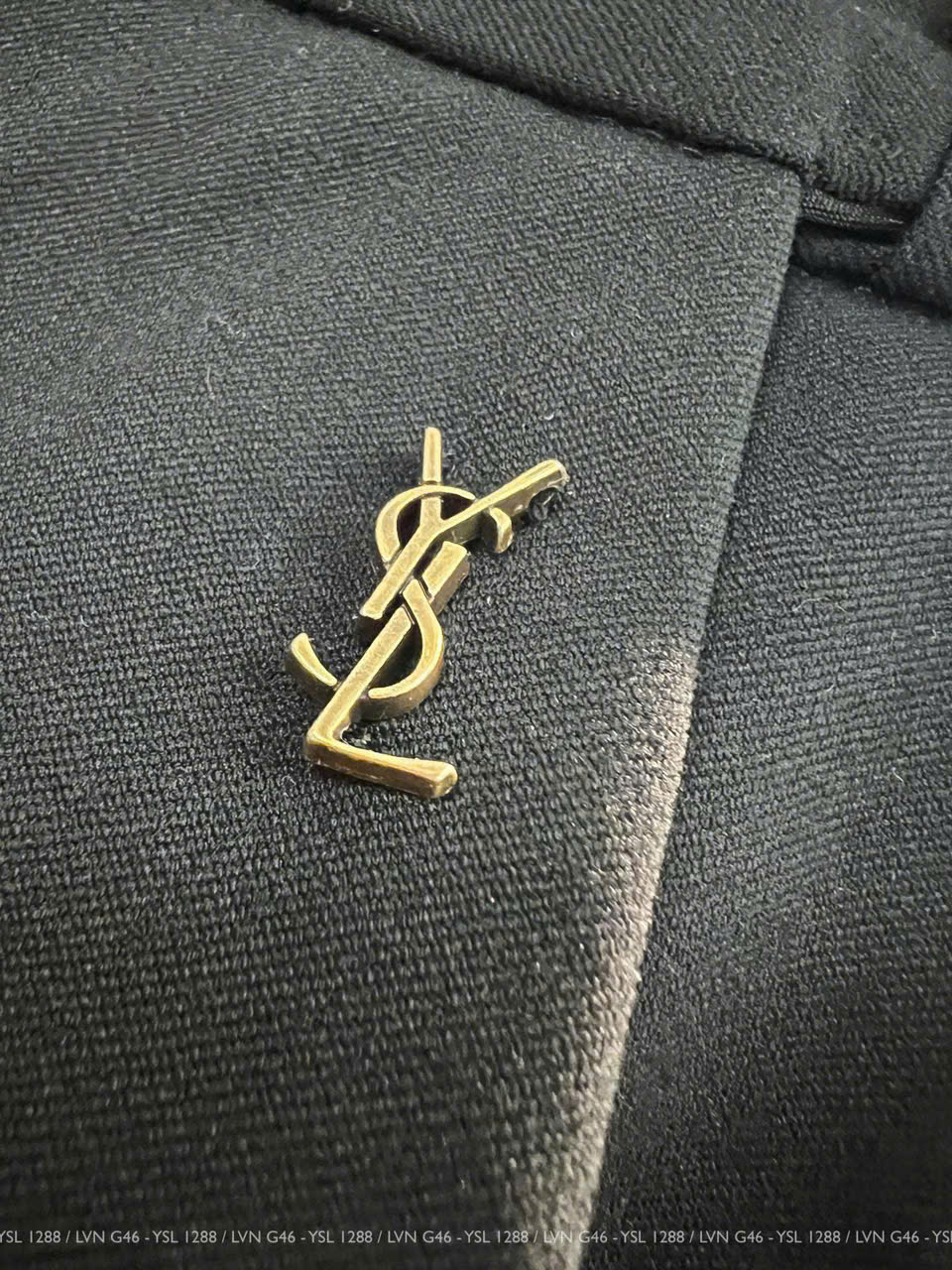 Quần Tây, Âu Saint Laurent Đen trơn logo YSL Like Auth on web LK