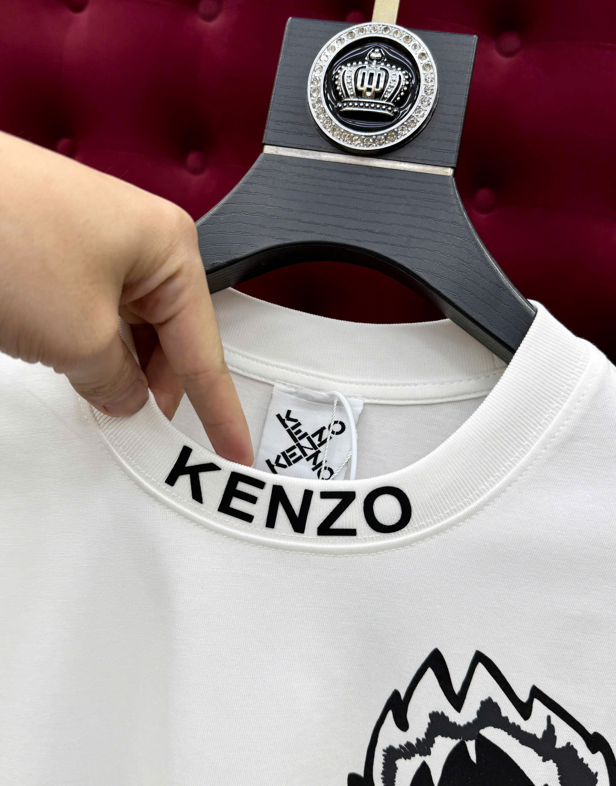 Áo phông T-shirt Kenzo KZ họa tiết logo mặt Hổ nửa trước sau Like Auth on web MK