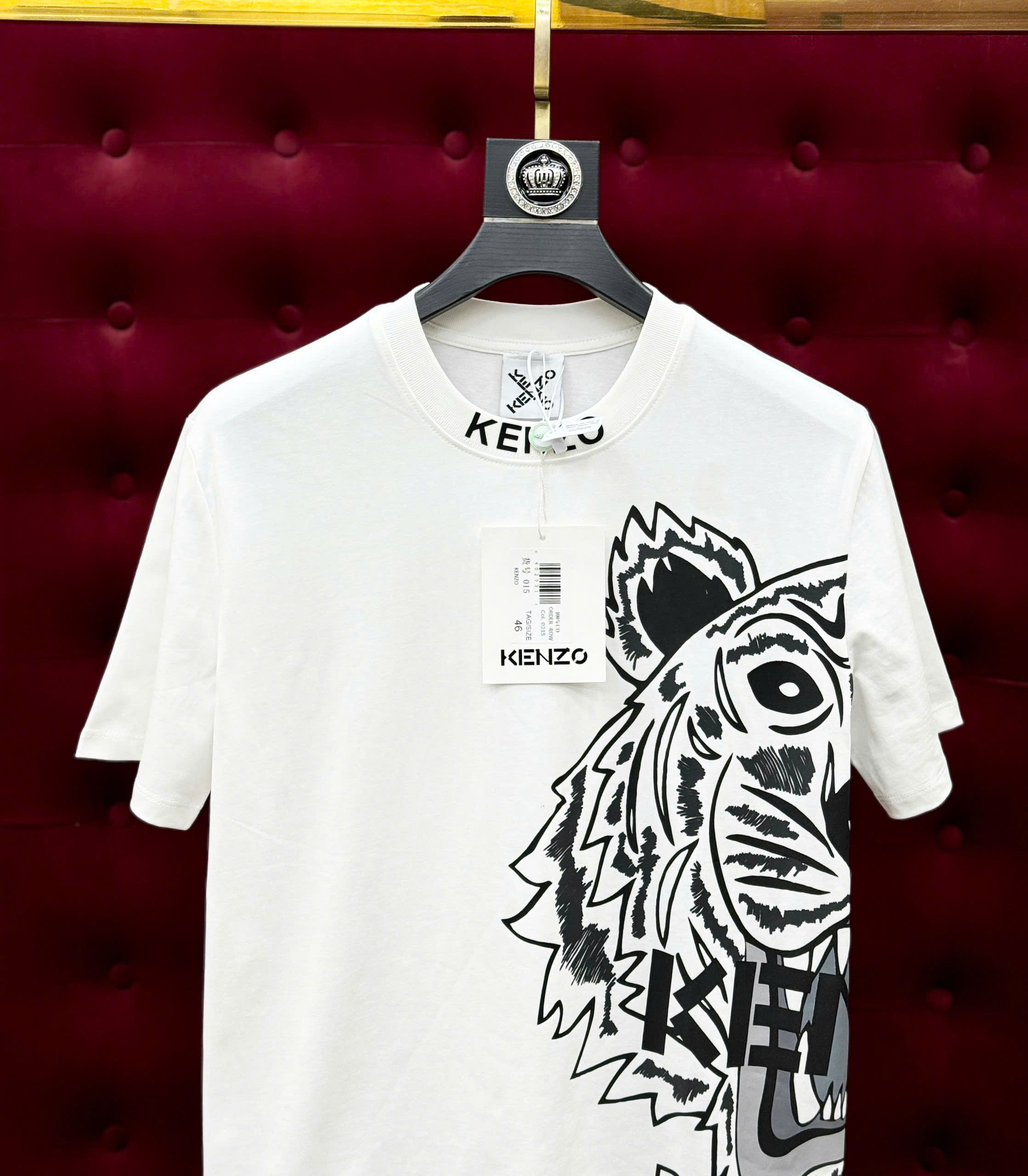 Áo phông T-shirt Kenzo KZ họa tiết logo mặt Hổ nửa trước sau Like Auth on web MK