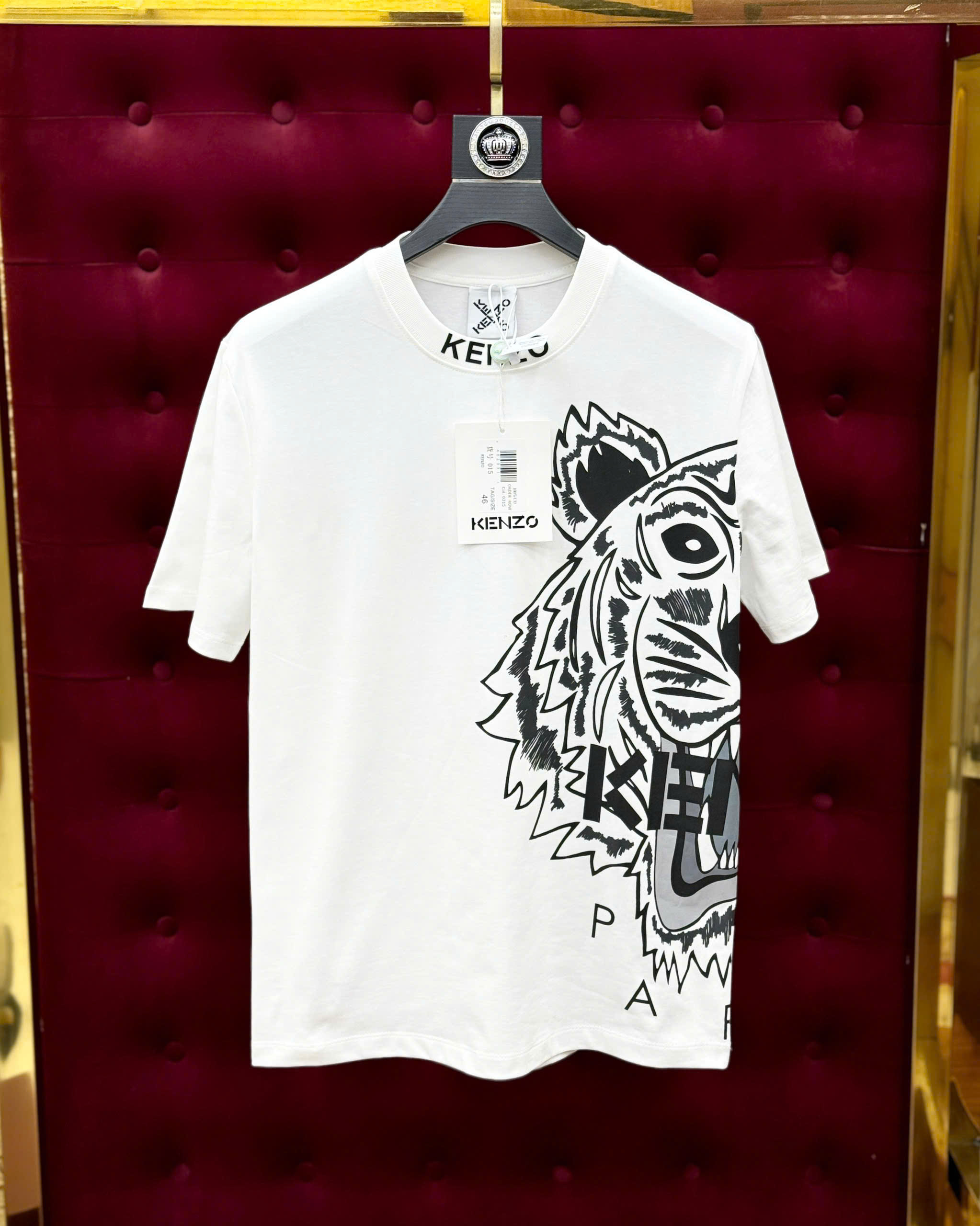 Áo phông T-shirt Kenzo KZ họa tiết logo mặt Hổ nửa trước sau Like Auth on web MK