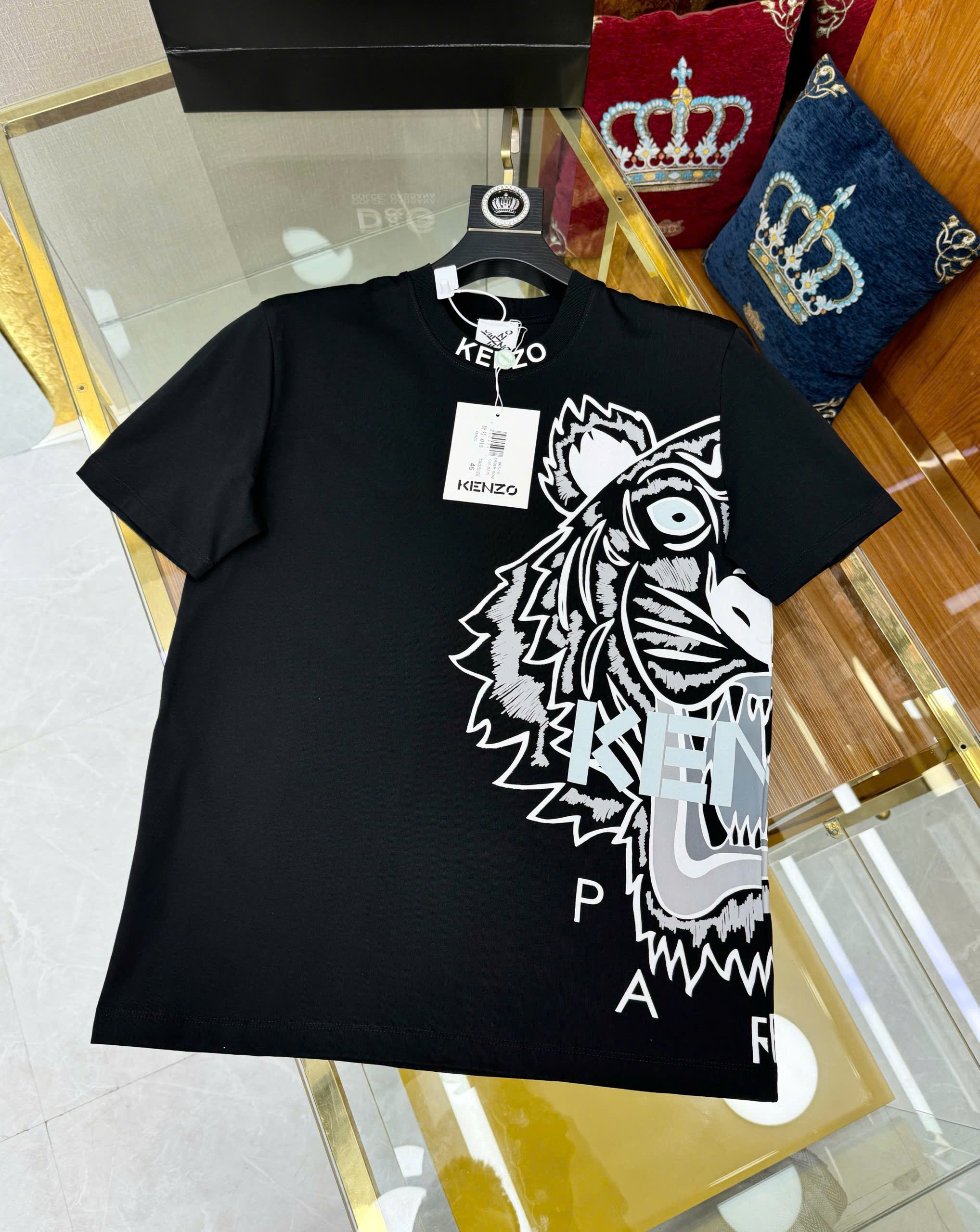 Áo phông T-shirt Kenzo KZ họa tiết logo mặt Hổ nửa trước sau Like Auth on web MK