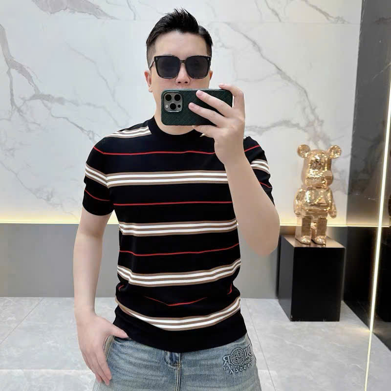 Áo phông T-shirt Burberry BBR kẻ sọc ngang Like Auth on web MK