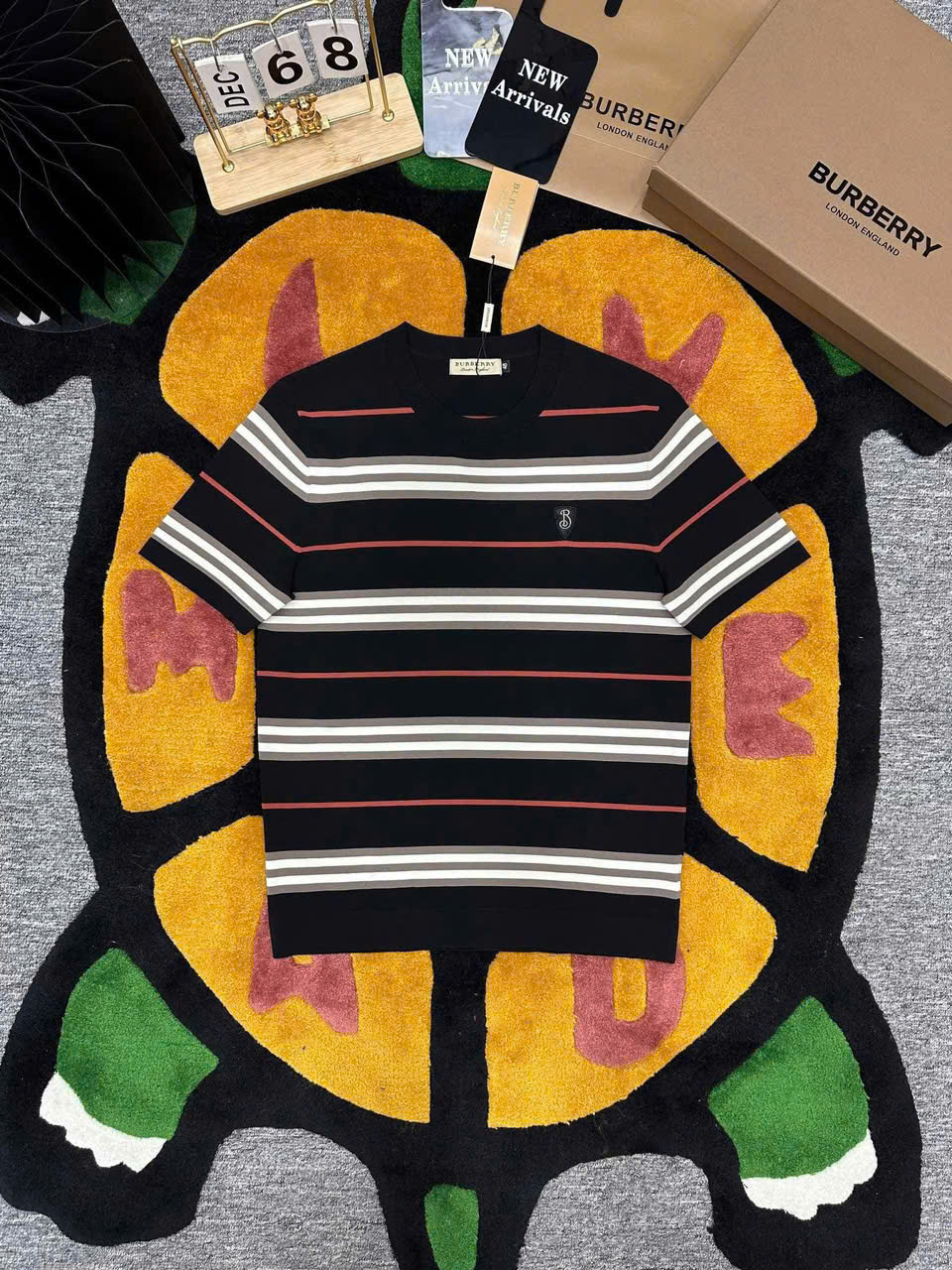 Áo phông T-shirt Burberry BBR kẻ sọc ngang Like Auth on web MK