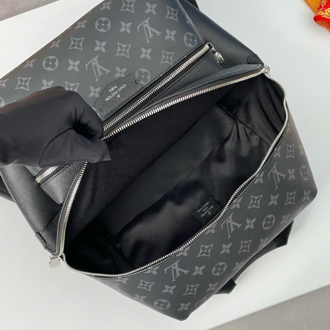 Balo thời trang Louis Vuitton LV Đen trơn phối hoa vân size 38x20x29cm Like Auth on web fullbox bill thẻ PLD