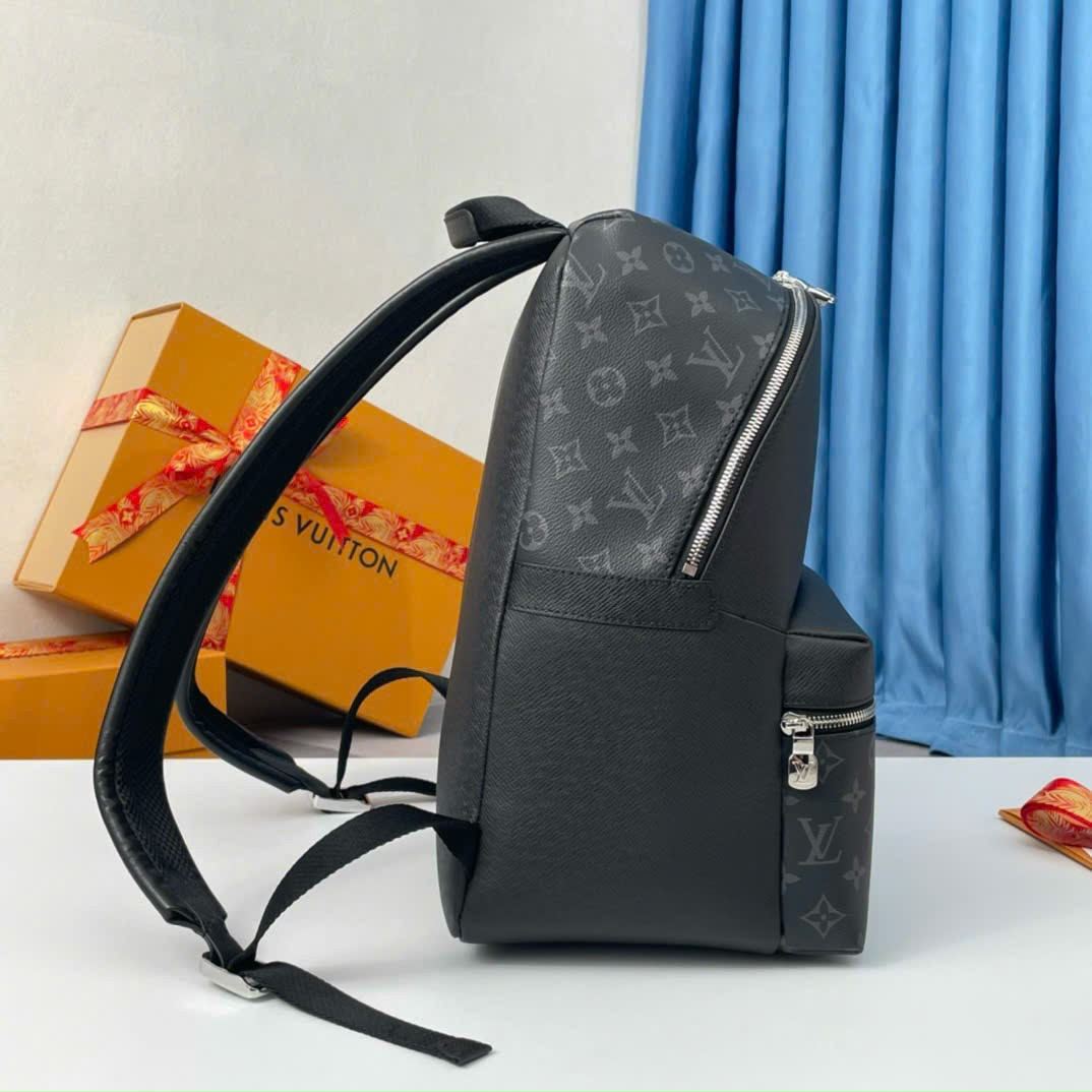 Balo thời trang Louis Vuitton LV Đen trơn phối hoa vân size 38x20x29cm Like Auth on web fullbox bill thẻ PLD