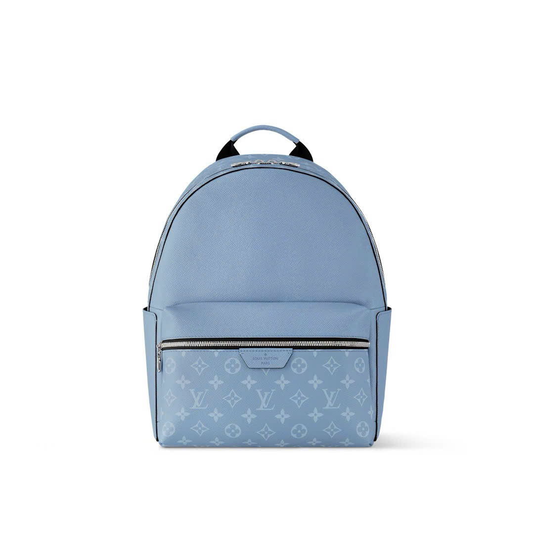 Balo thời trang Louis Vuitton LV Xanh dương nhạt trơn phối hoa vân size 38x20x29cm Like Auth on web fullbox bill thẻ PLD