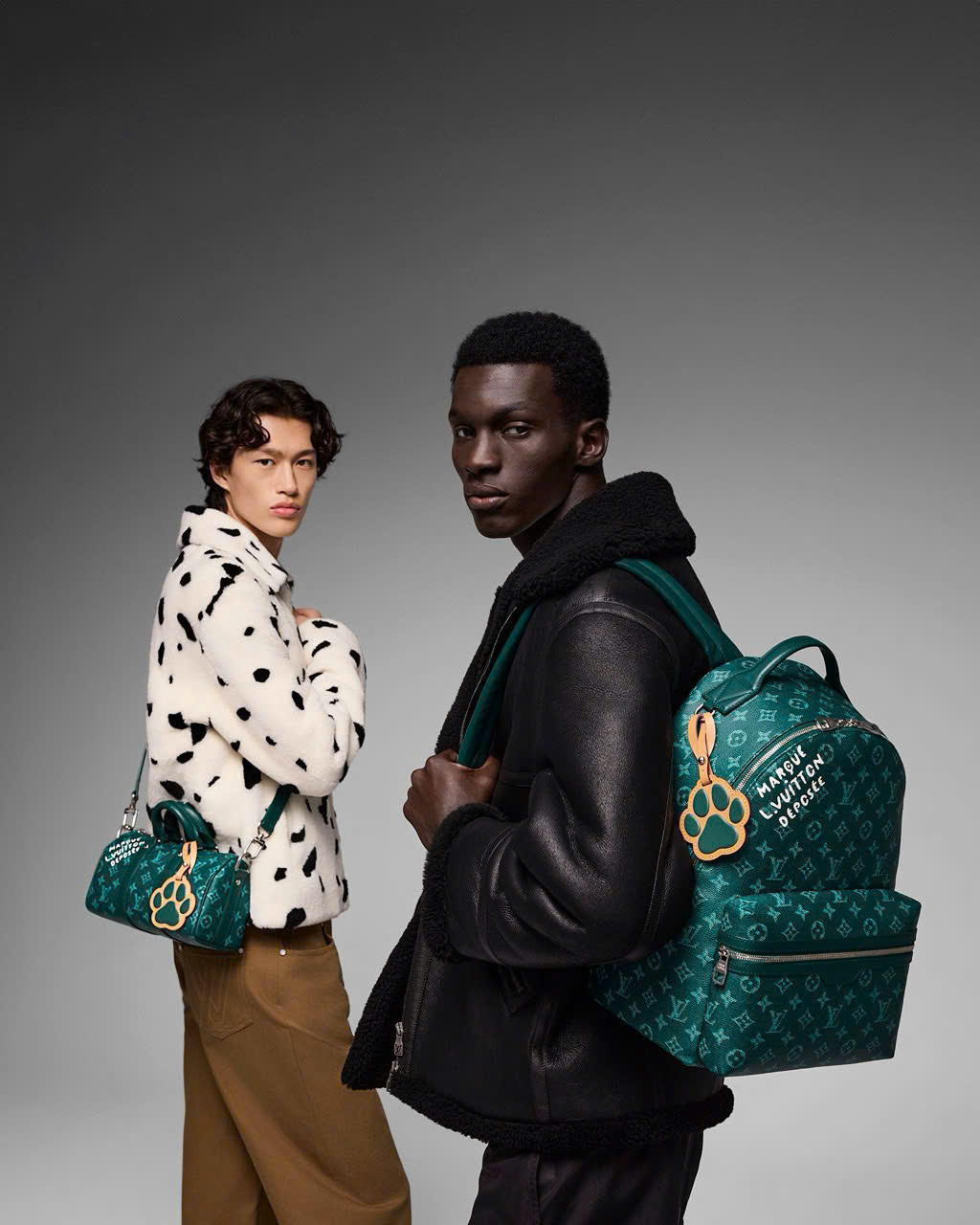 Balo thời trang Louis Vuitton LV Xanh rêu họa tiết hoa vân logo full size 40cm Like Auth on web fullbox bill thẻ PLD