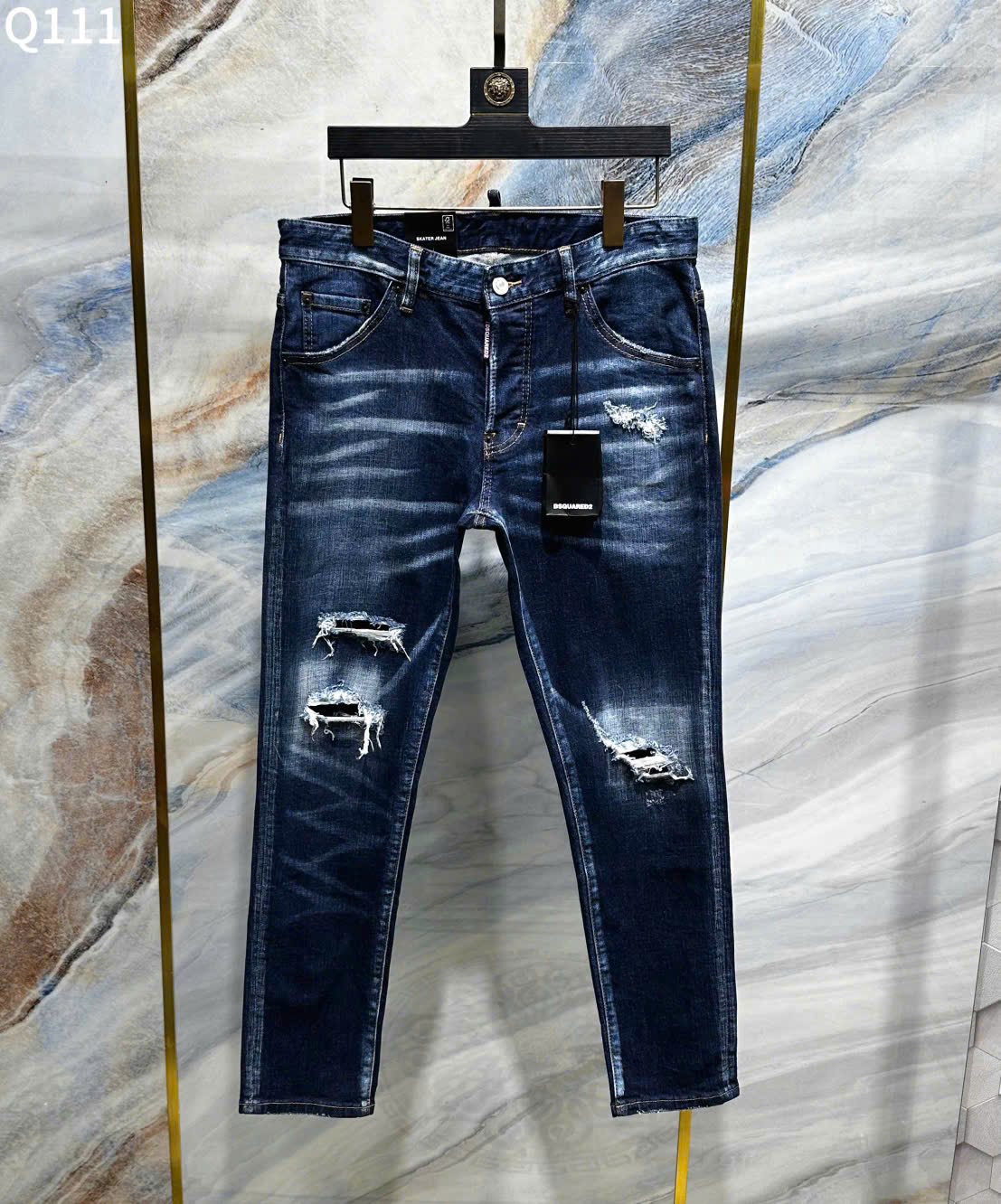 Quần Jean Dsquared2 DSQ2 Xanh bạc rách mài Like Auth on web LK