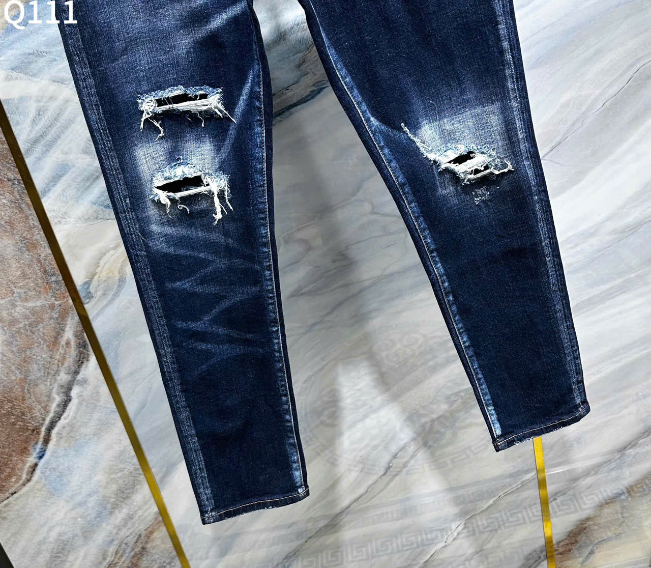 Quần Jean Dsquared2 DSQ2 Xanh bạc rách mài Like Auth on web LK