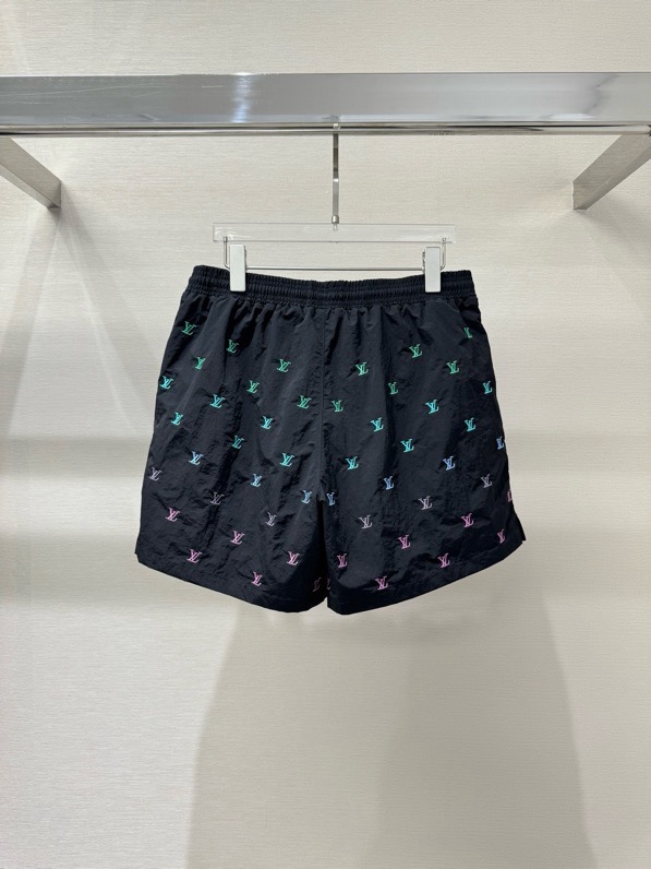Quần short gió Louis Vuitton LV Đen họa tiết logo màu Like Auth 1-1 on web VTN