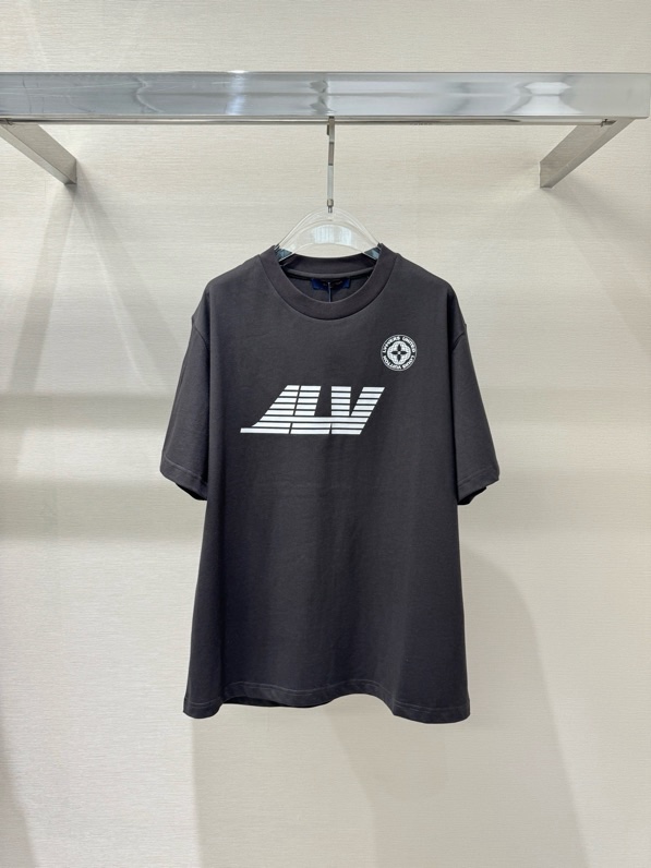 Áo phông T-shirt Louis Vuitton LV Xám họa tiết logo Trắng Like Auth on web VTN