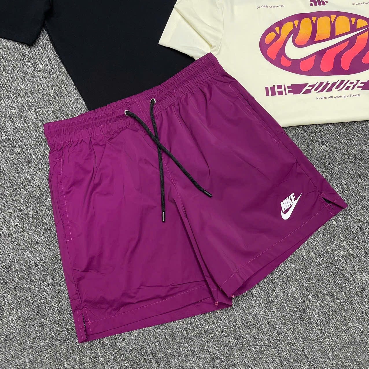 Bộ, Set hè Nike NK  phối màu quần Tím Like Auth on web NV