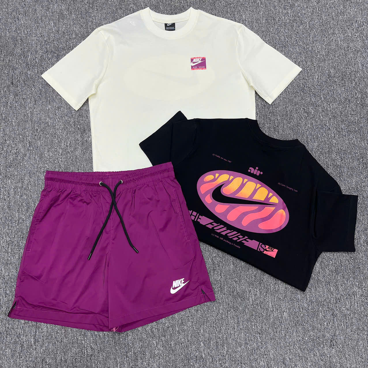 Bộ, Set hè Nike NK  phối màu quần Tím Like Auth on web NV