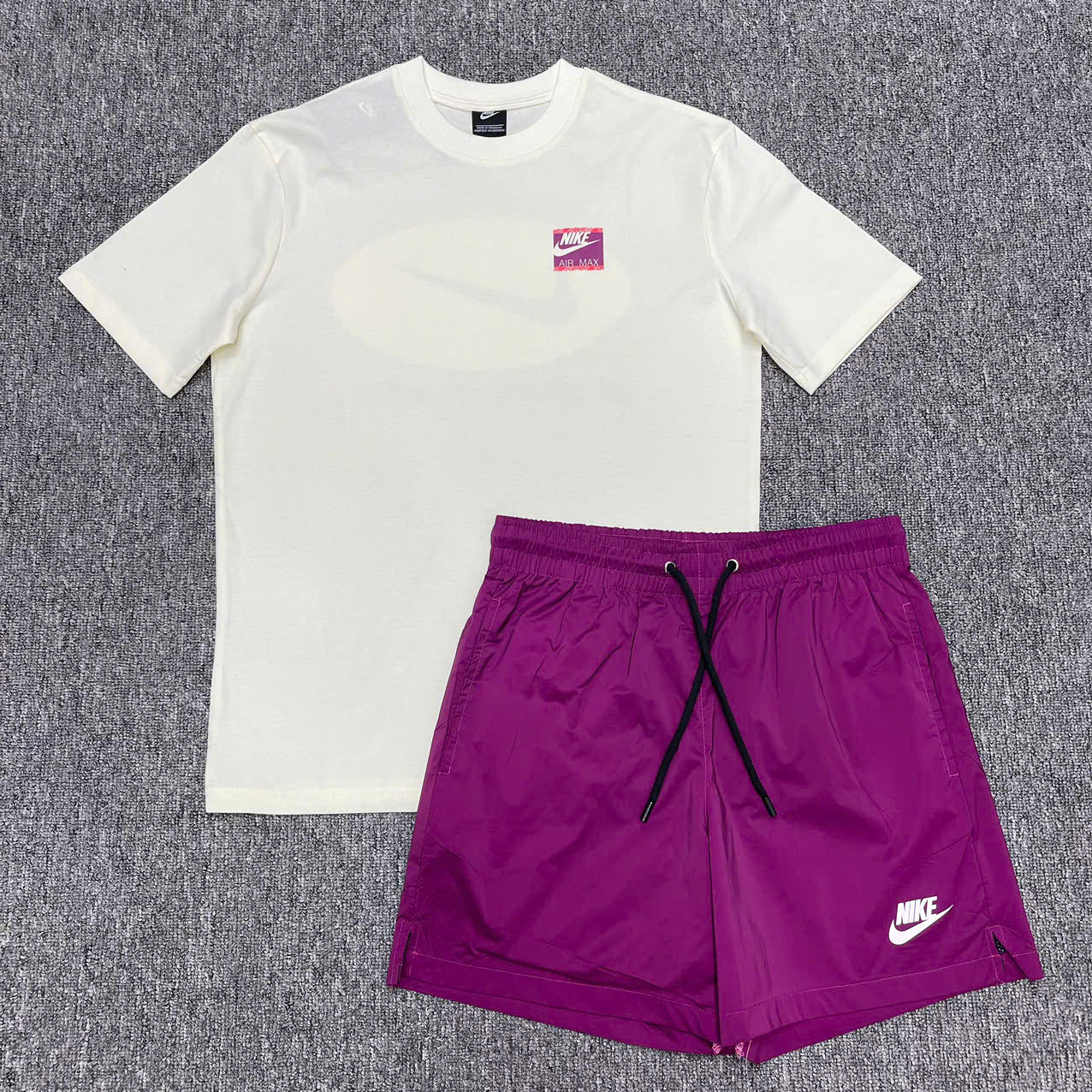 Bộ, Set hè Nike NK  phối màu quần Tím Like Auth on web NV
