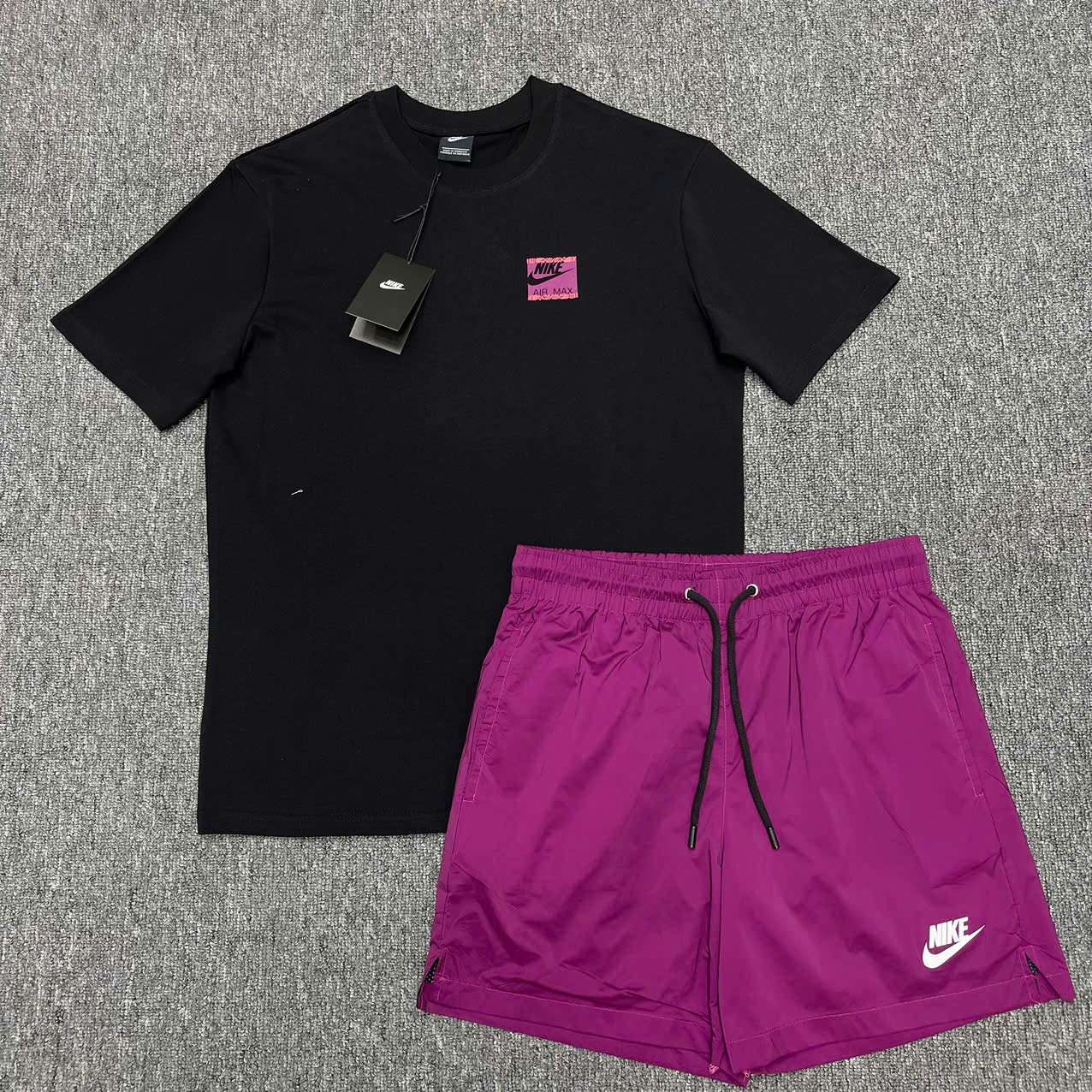 Bộ, Set hè Nike NK  phối màu quần Tím Like Auth on web NV