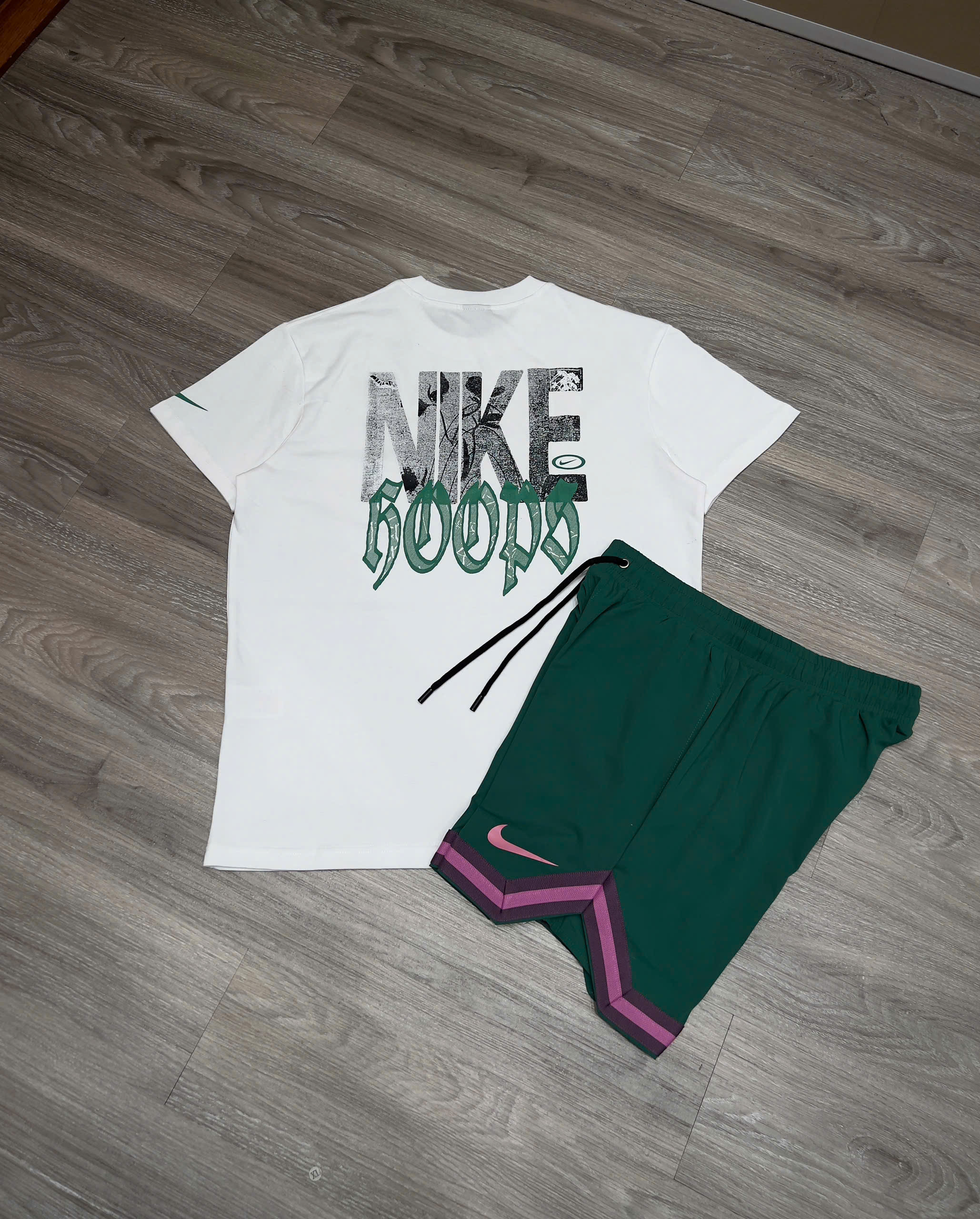 Bộ, Set hè Nike NK phối màu quần Xanh lá Like Auth on web NV