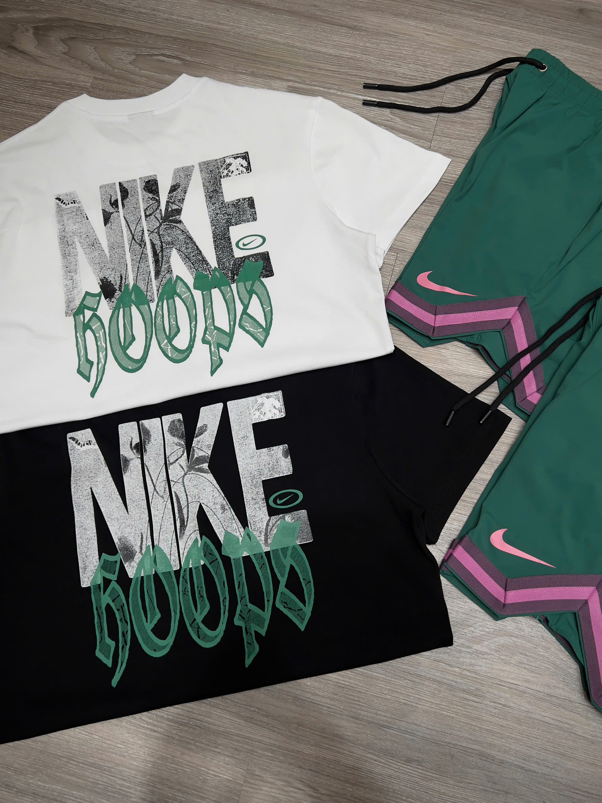 Bộ, Set hè Nike NK phối màu quần Xanh lá Like Auth on web NV