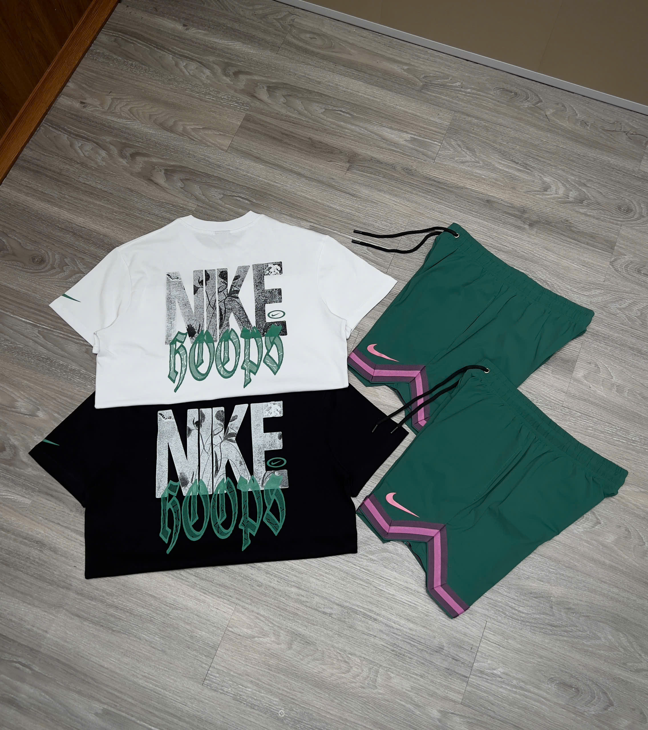 Bộ, Set hè Nike NK phối màu quần Xanh lá Like Auth on web NV