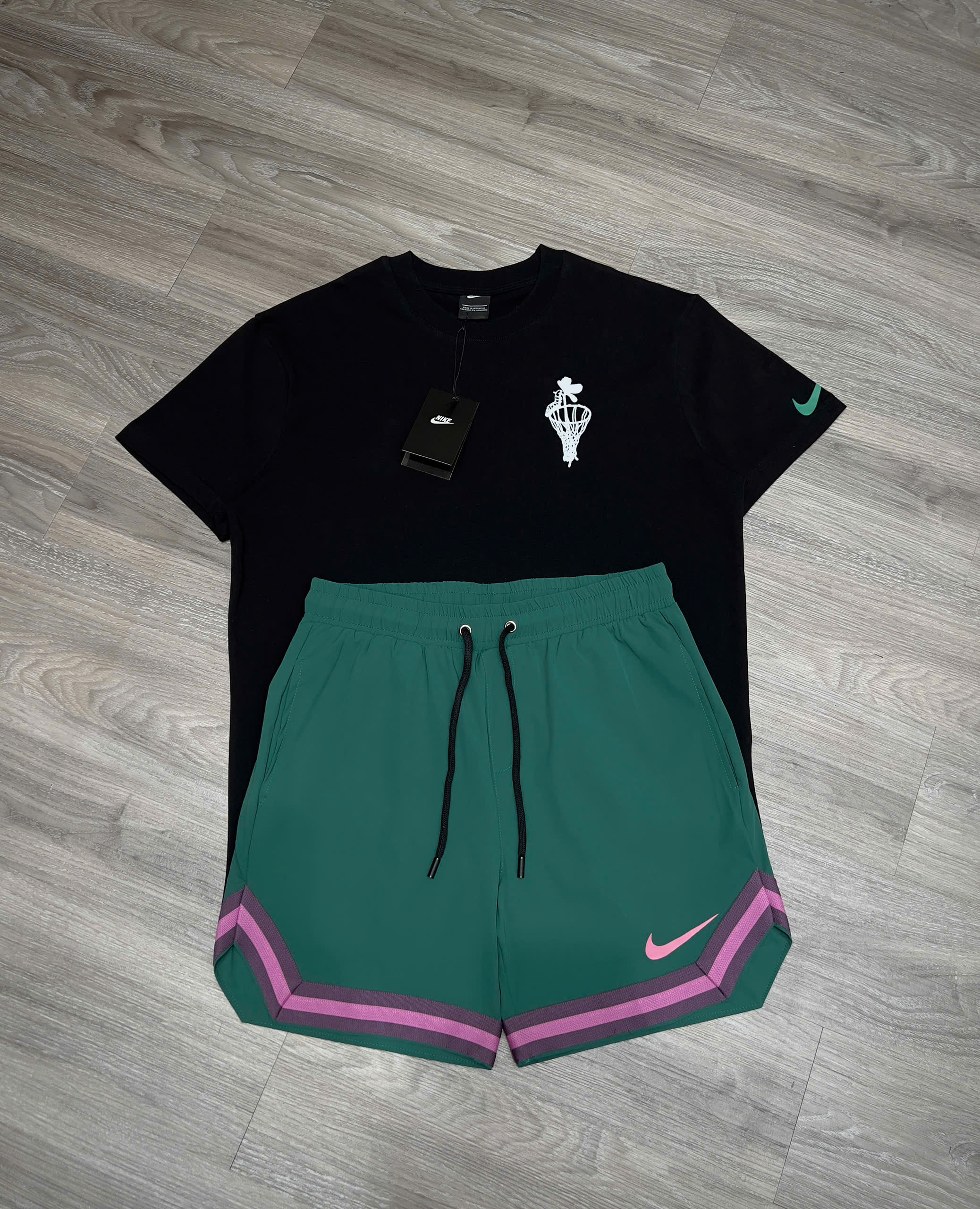 Bộ, Set hè Nike NK phối màu quần Xanh lá Like Auth on web NV