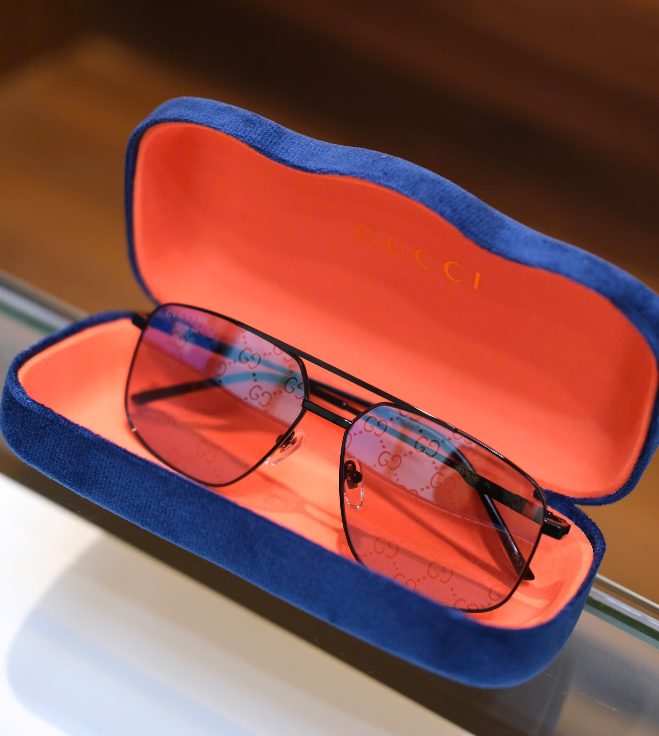 Kính mắt thời trang Gucci GC Đen họa tiết monogram mắt Like Auth on web fullbox DDT