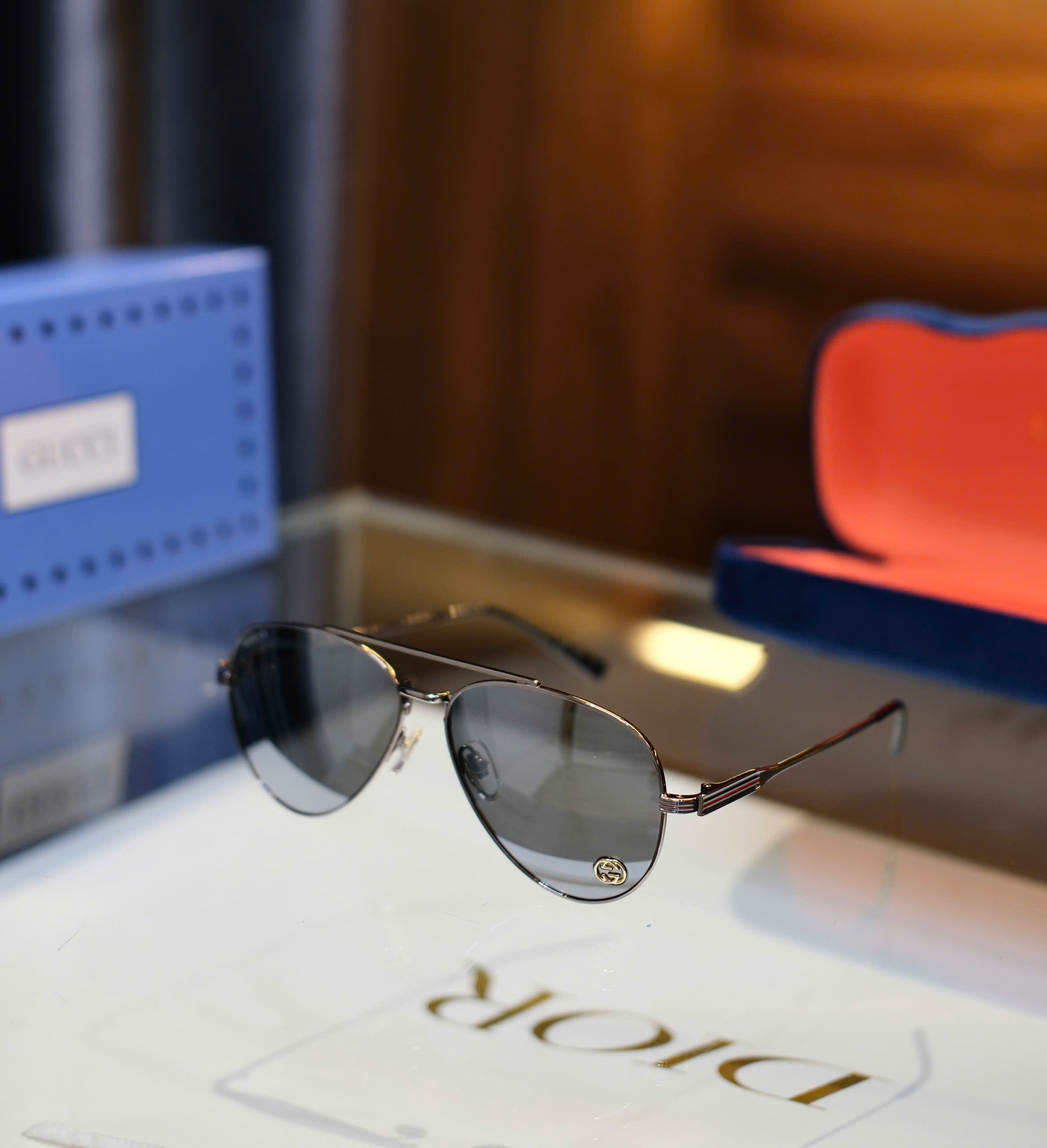 Kính mắt thời trang Gucci GC Đen logo kim loại mắt Like Auth on web fullbox DDT