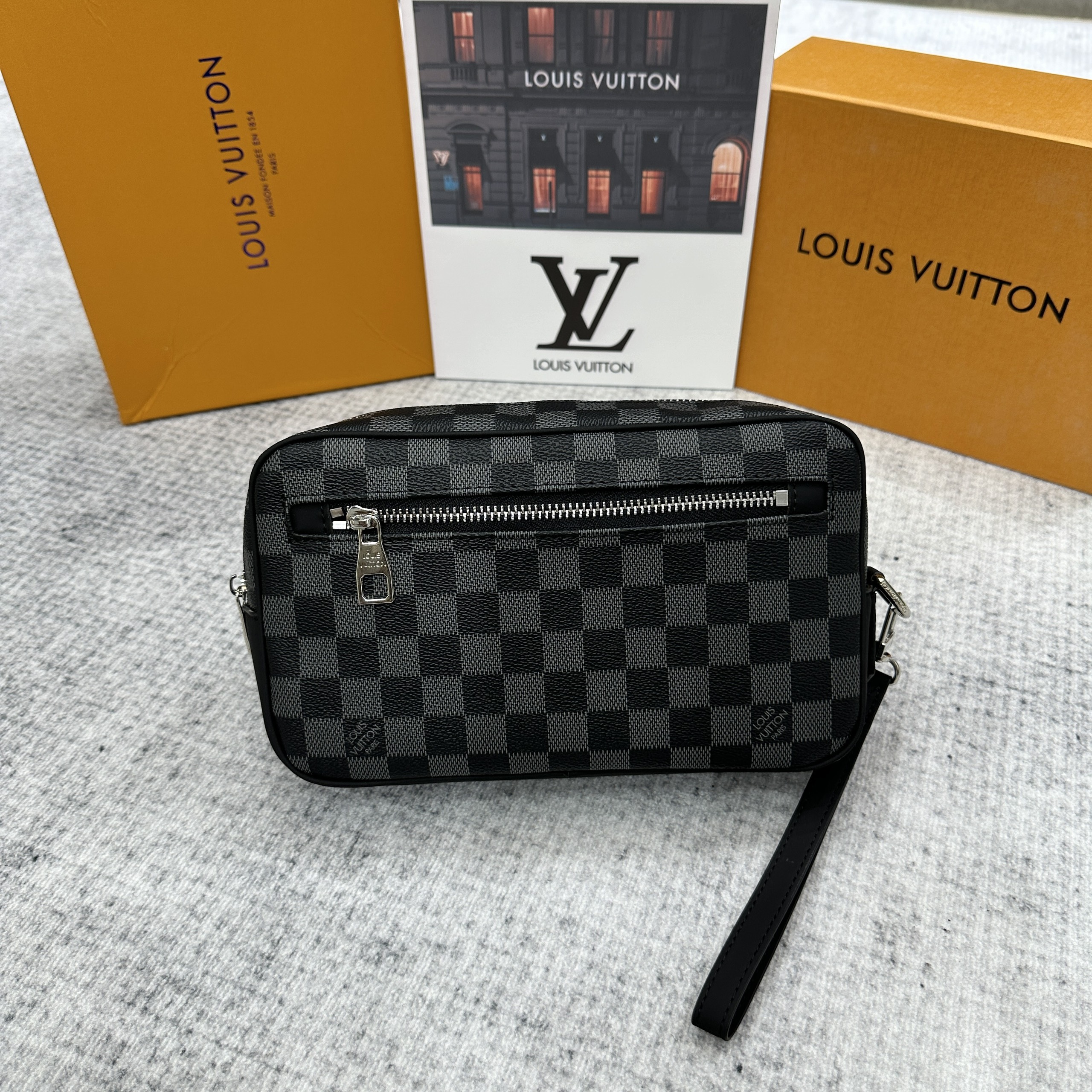 Túi clutch cầm tay Louis Vuitton LV họa tiết các mẫu size 24x16x6cm Like Auth Fullbox phụ kiện PLD