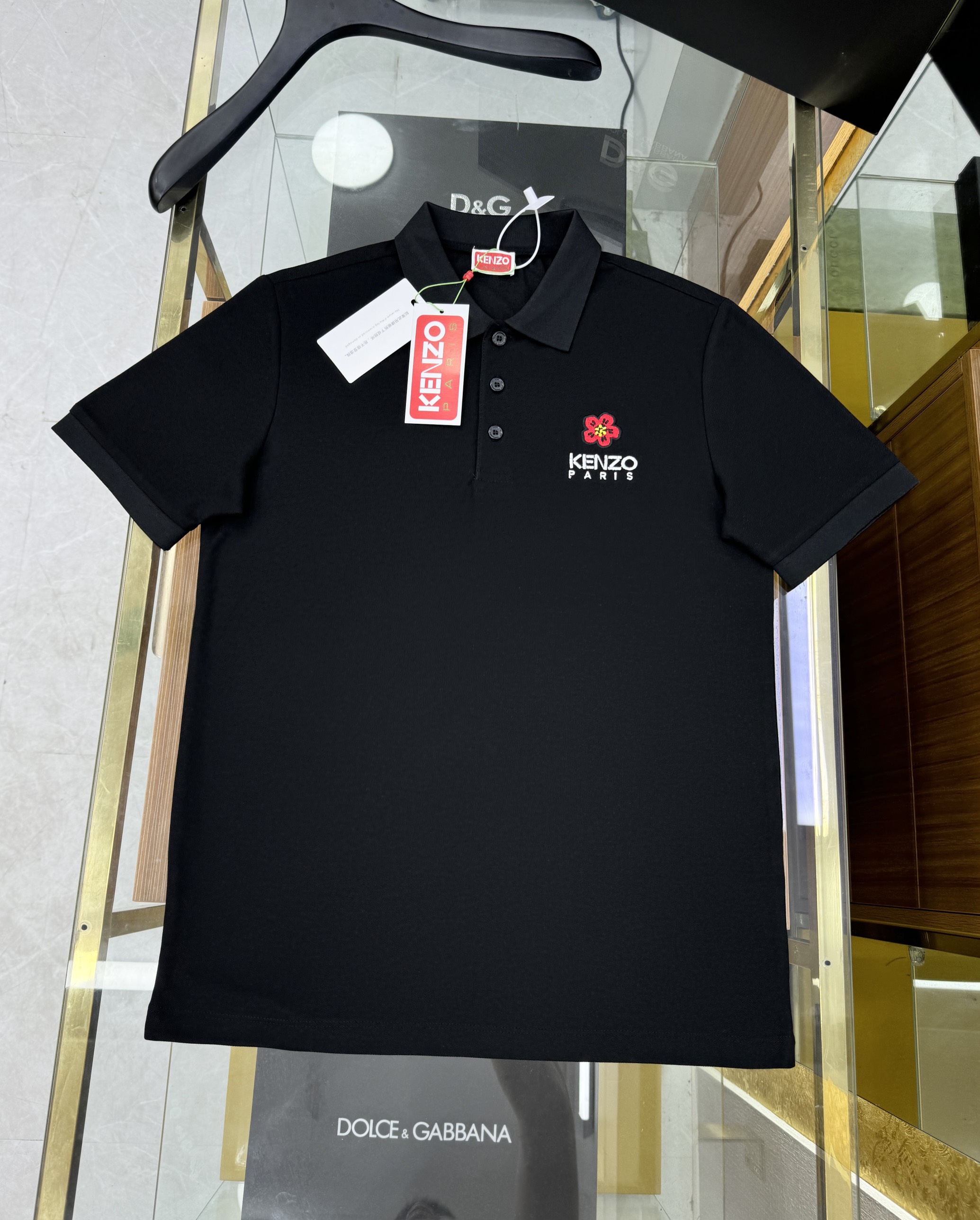 Áo polo Kenzo KZ logo chữ hoa thêu ngực Like Auth on web CD