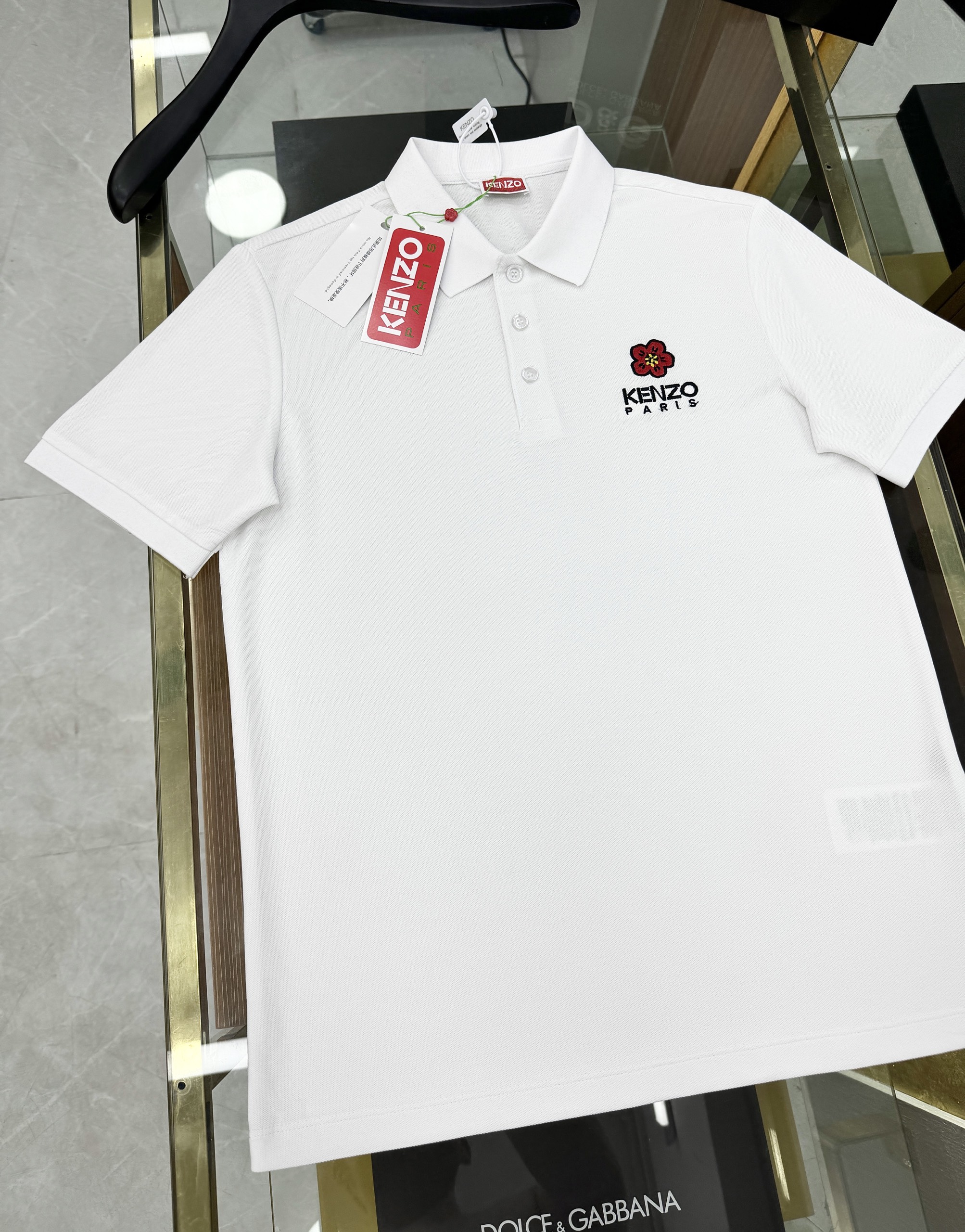 Áo polo Kenzo KZ logo chữ hoa thêu ngực Like Auth on web CD