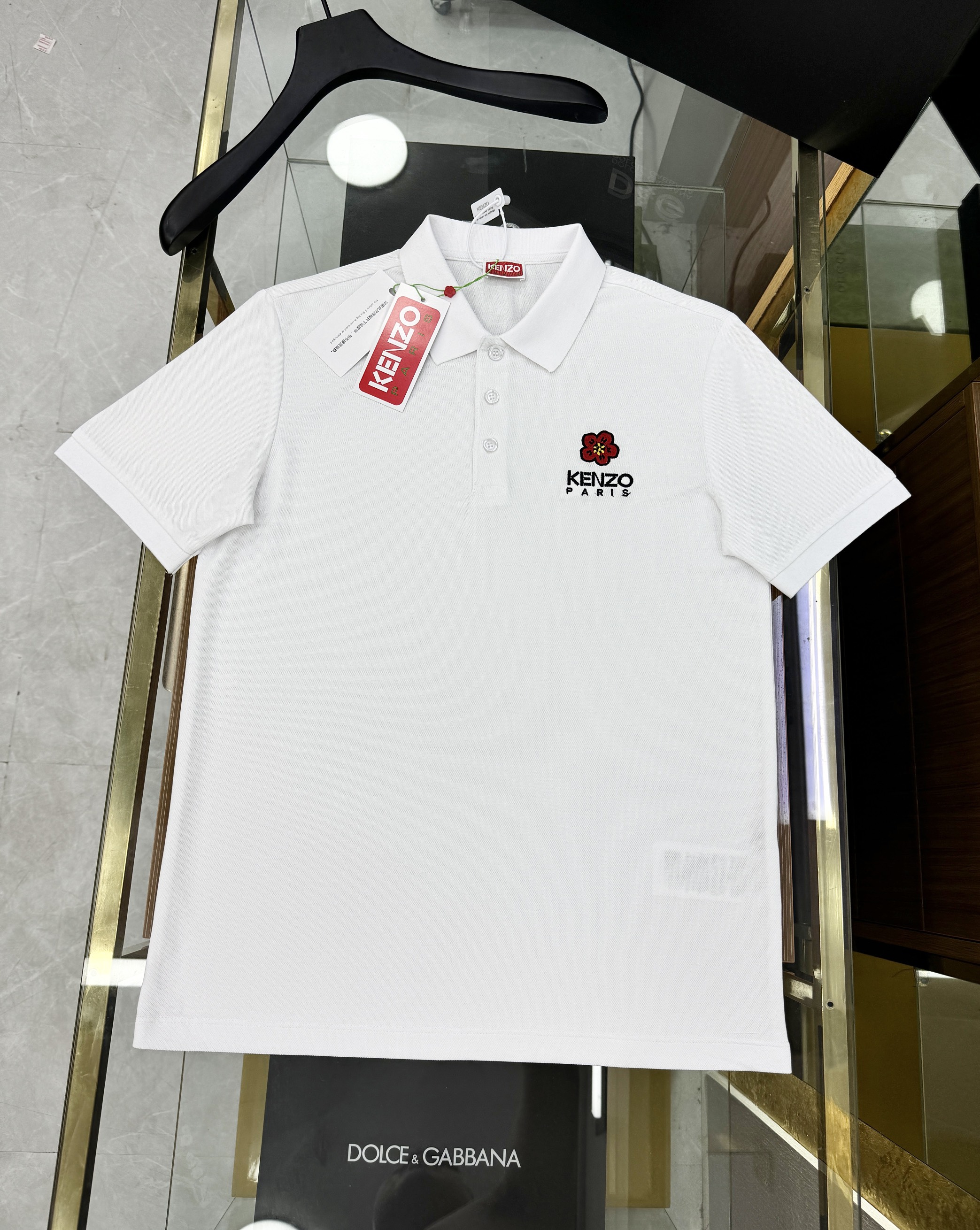 Áo polo Kenzo KZ logo chữ hoa thêu ngực Like Auth on web CD
