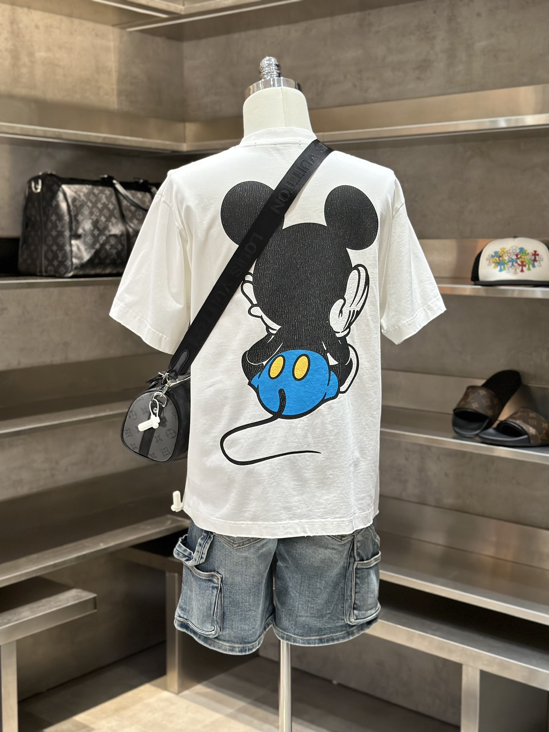 Áo phông T-shirt Local Trắng  họa tiết Mickey Like Auth VTN