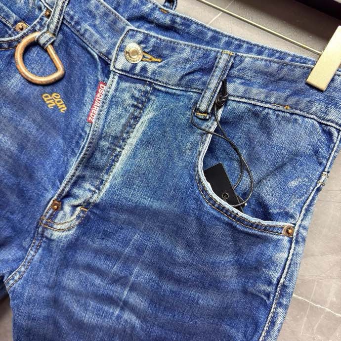 Quần Jean Dsquared2 DSQ2 Xanh móc D sắt gấu sắn Like Auth VTN