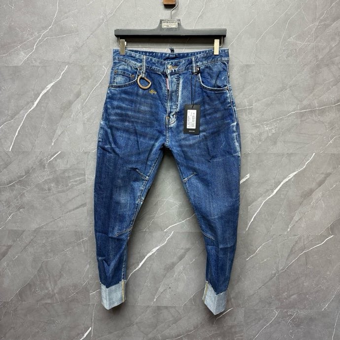 Quần Jean Dsquared2 DSQ2 Xanh móc D sắt gấu sắn Like Auth VTN