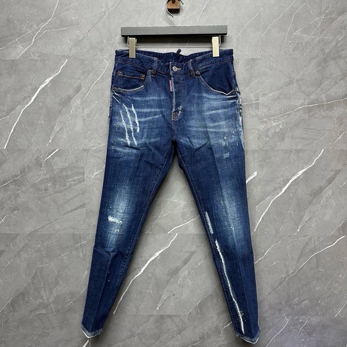 Quần Jean Dsquared2 DSQ2 Xanh rách xước vẩy sơn Like Auth VTN